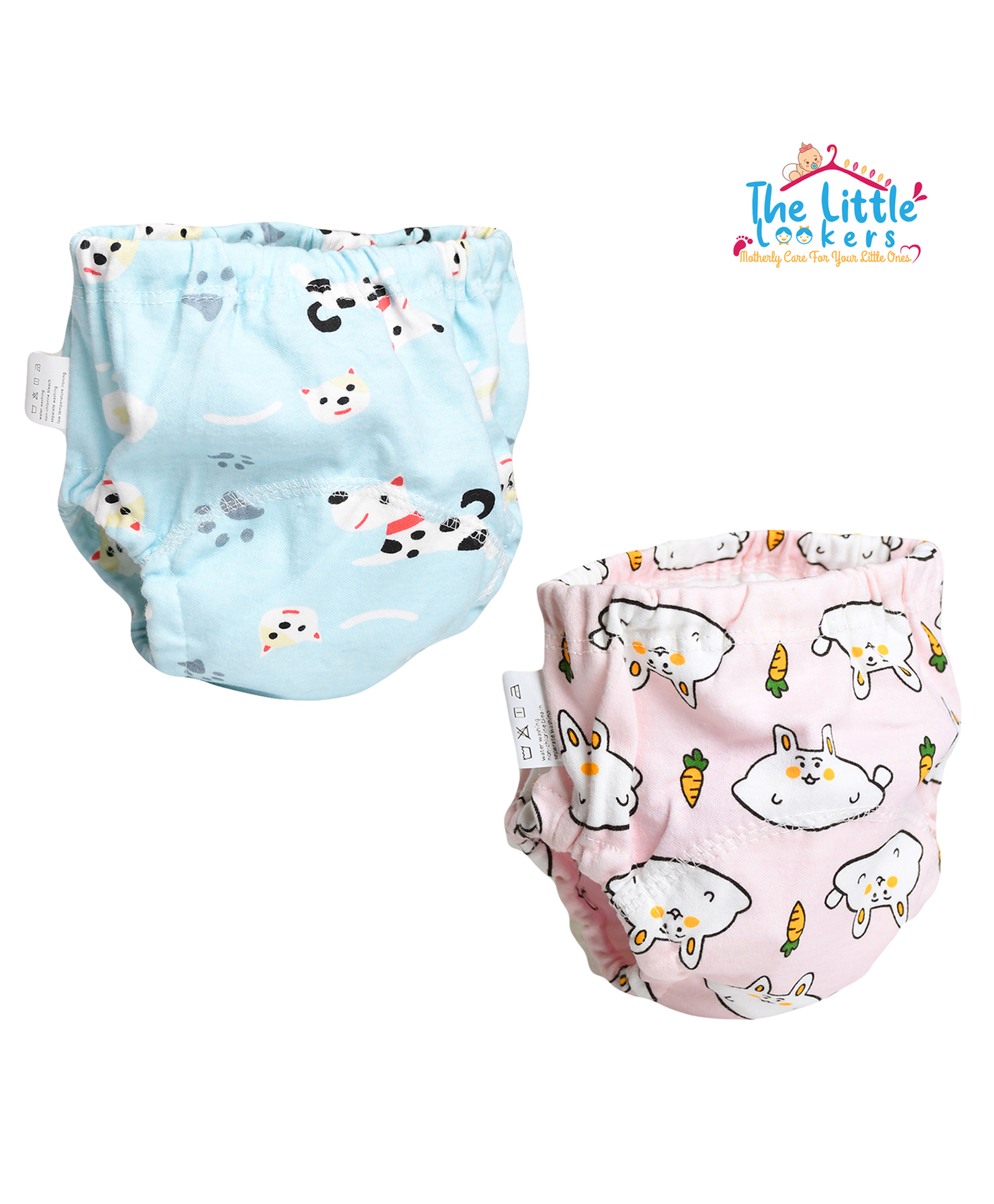 THE LITTLE LOOKERS Potty Training Pants for Babies I Reusable & Waterproof Pull up Underwear | Cloth Diaper for Babies-Blue & Pink - Large (2 Years - 3 Years) (Pack of 2)-picture-20