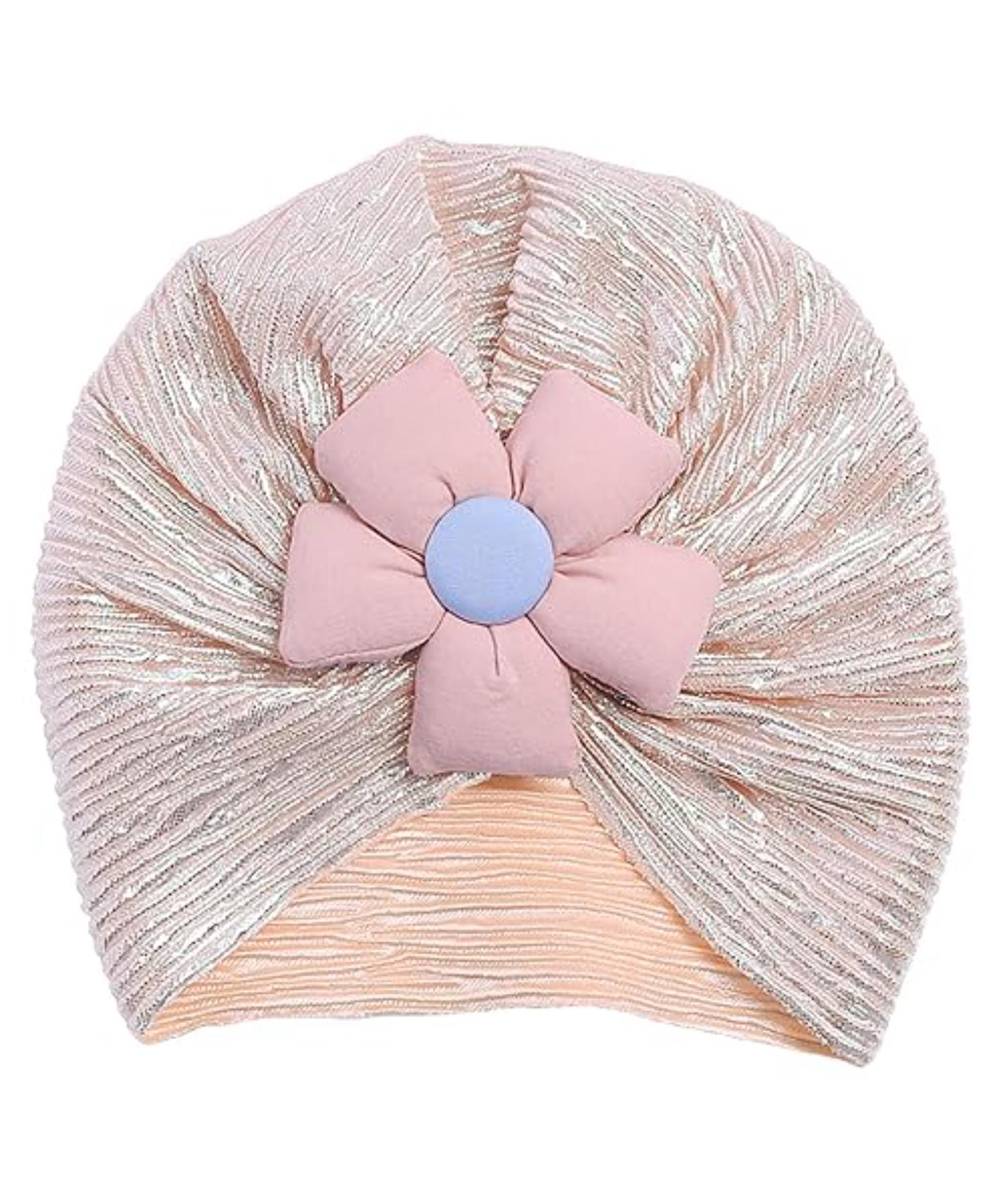 THE LITTLE LOOKERS Floral Detailed Soft Turban Cap - Baby Pink-picture-28
