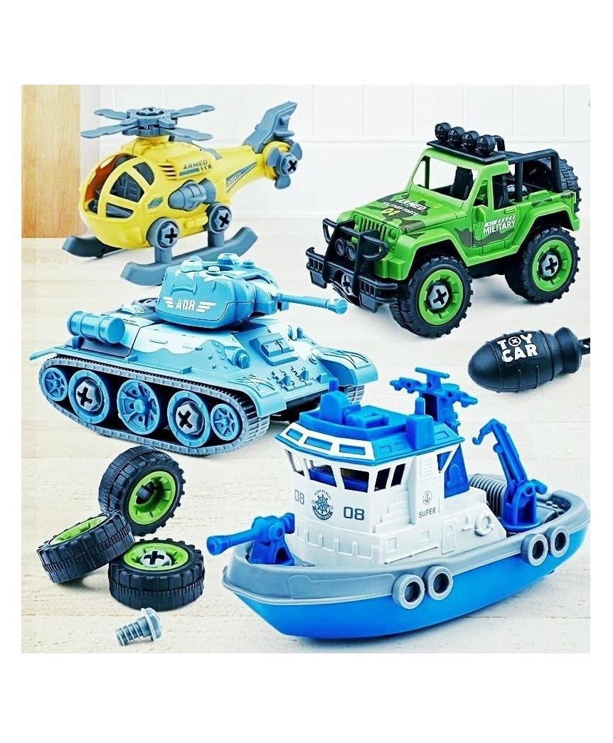 OPINA DIY Dismantling Military Army Vehicles Toy for Toddlers Pack of 4 - Multicolour-image-37