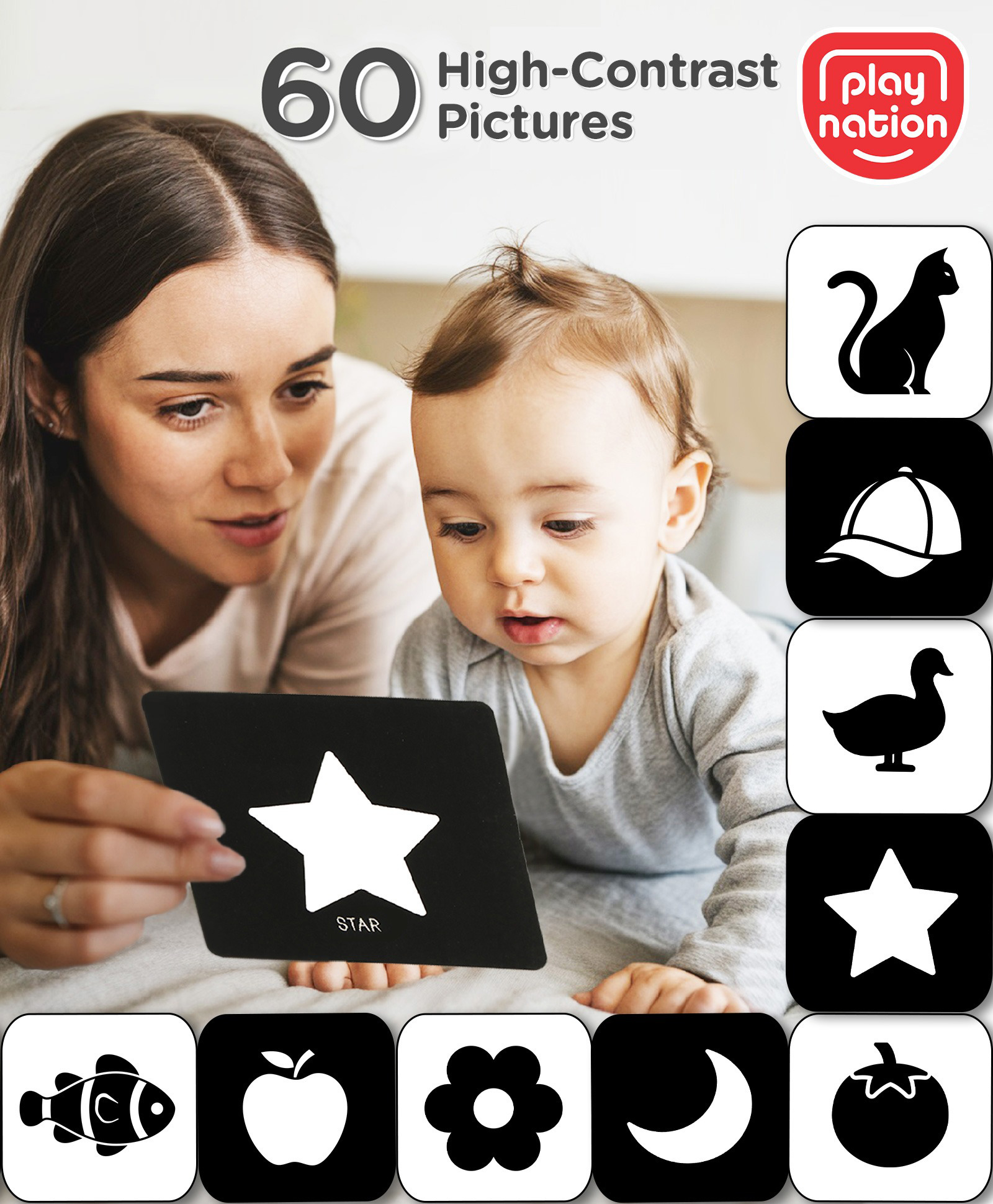 Play Nation High Contrast Flash Cards -  30 Pieces-picture-40