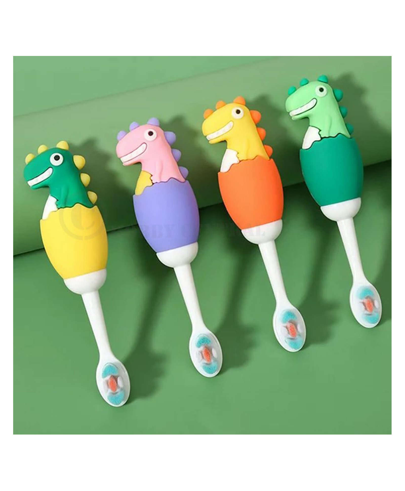 AKN TOYS Toothbrush Comfortable to Use Deep Cleaning Dense Bristle Animal Design Funny Children Toothbrush (colour may vary )-image-48