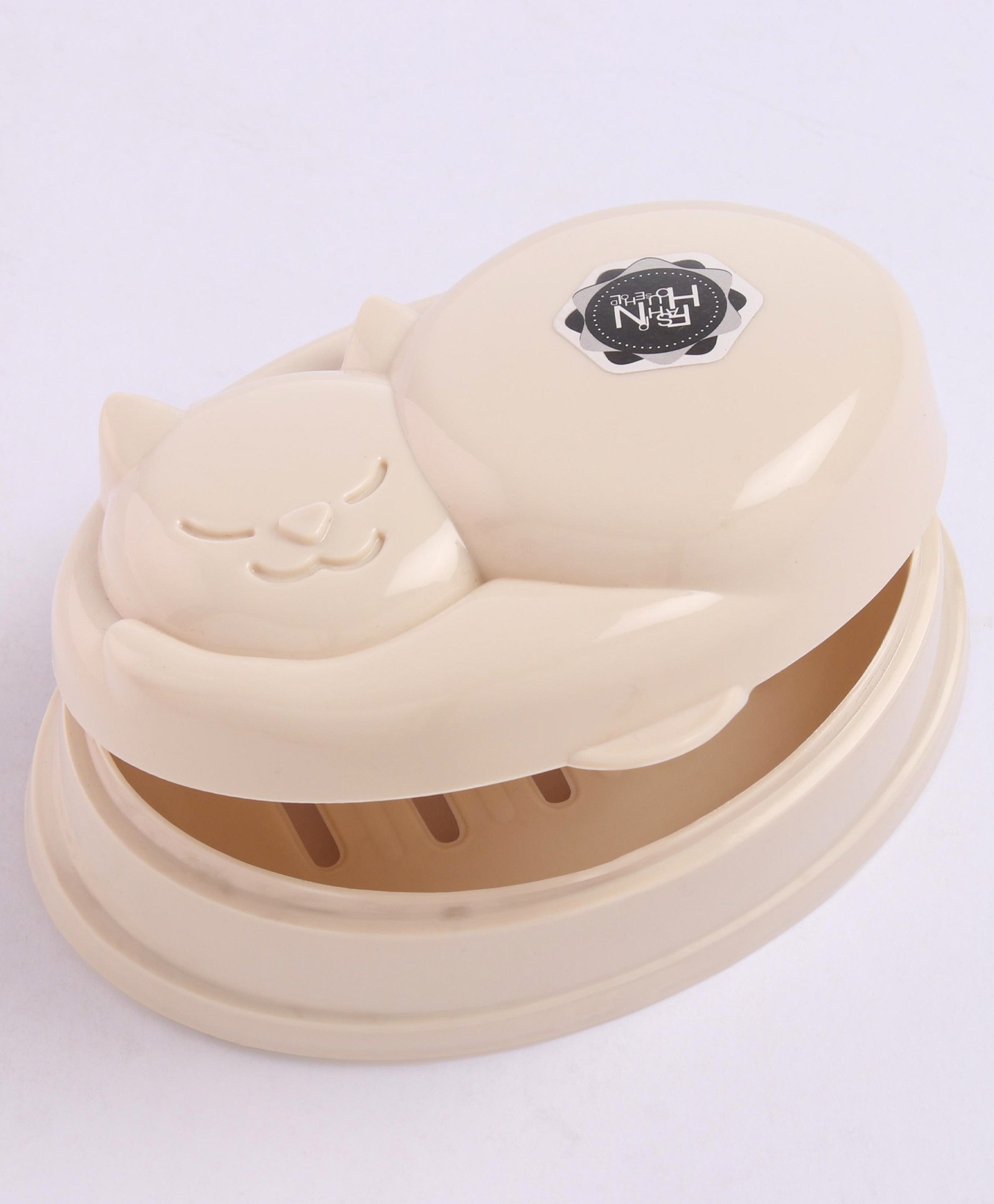 fab n funky Kitten Shaped Soap Case - Cream-picture-21