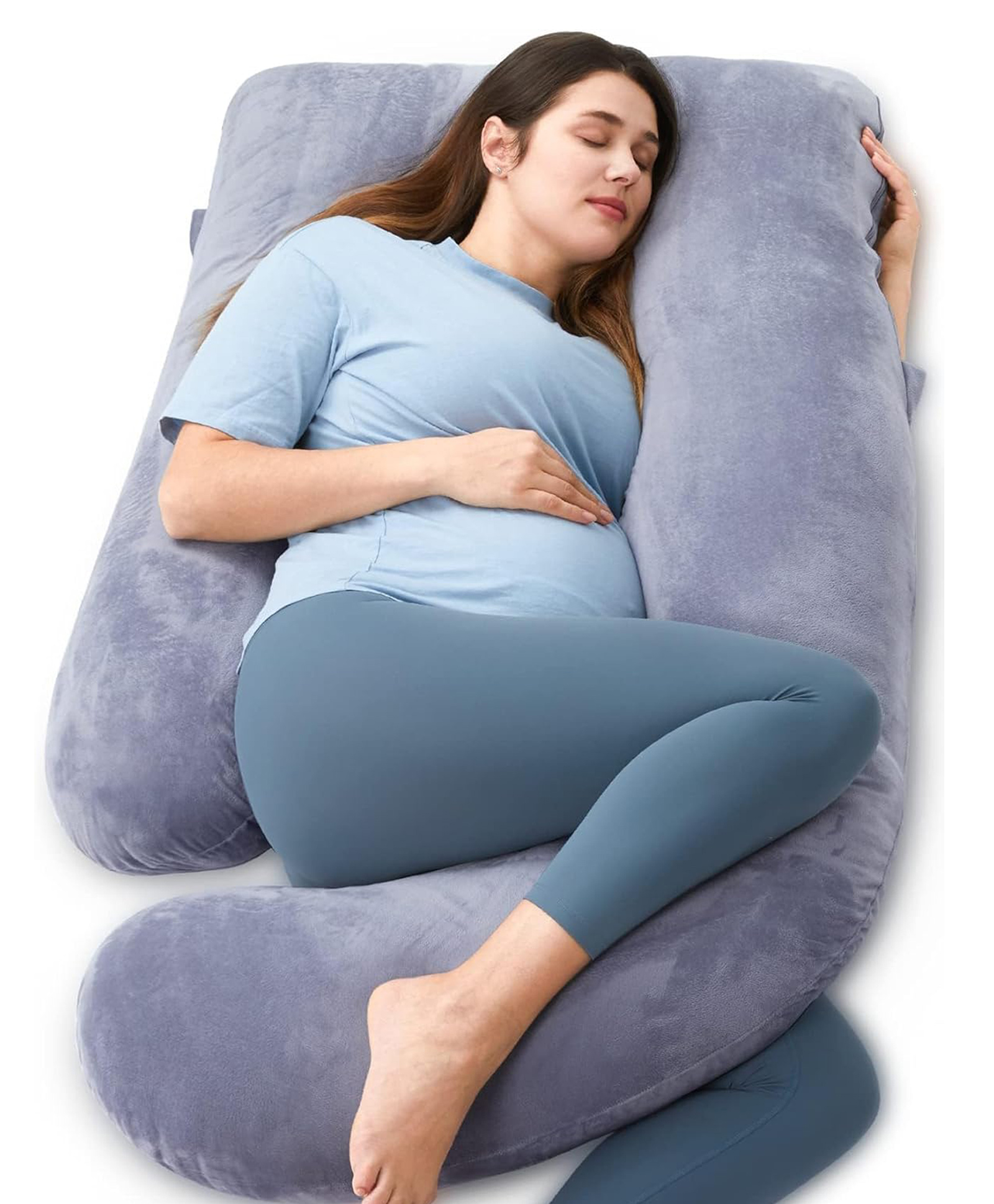 Pumpum U Shape Hollow Fiber Maternity Pillow ,Grey