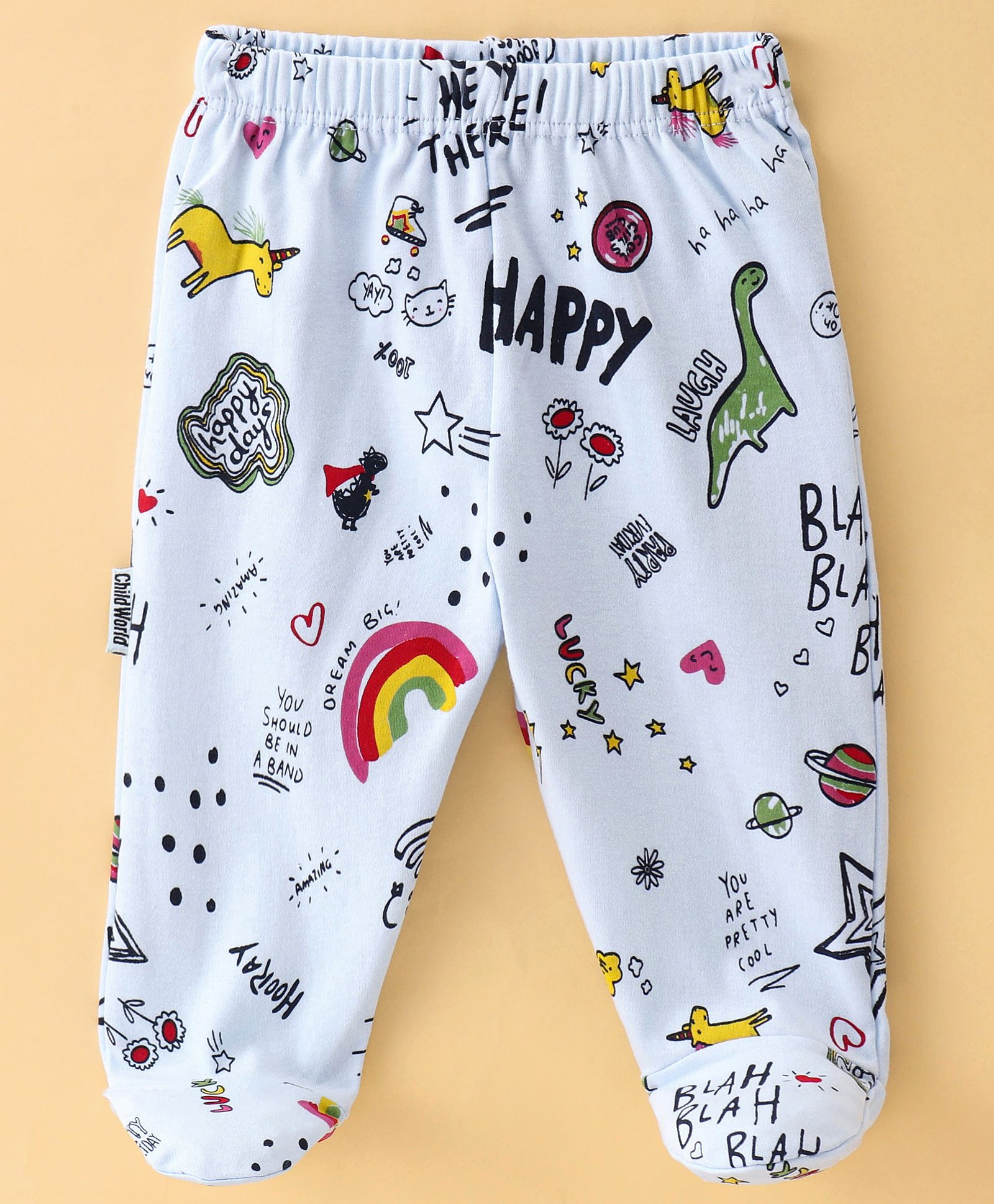 Child World Interlock Bootie Legging With Abstract Print - Blue-picture-15
