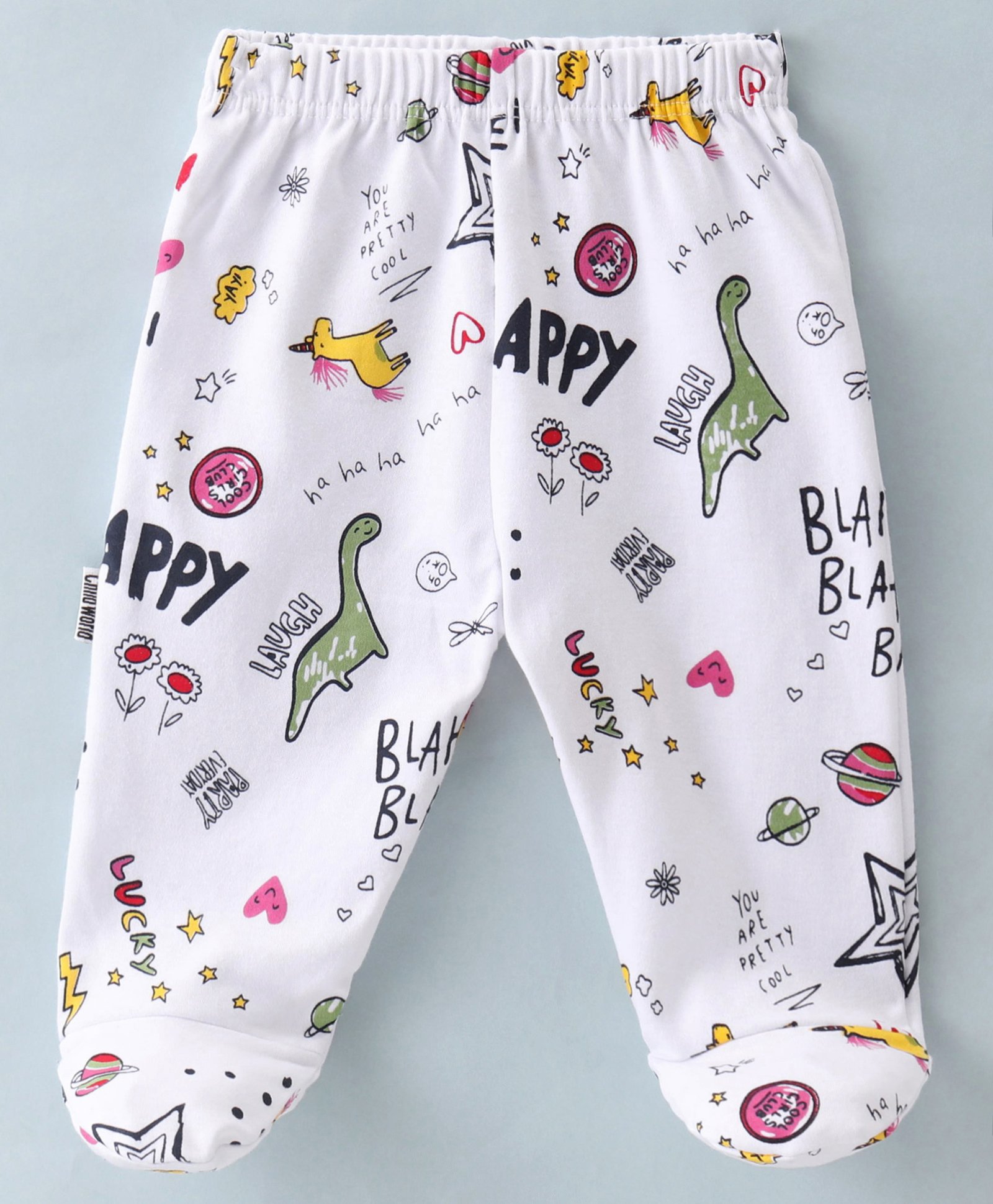 Child World Interlock Bootie Legging With Abstract Print - White-picture-29