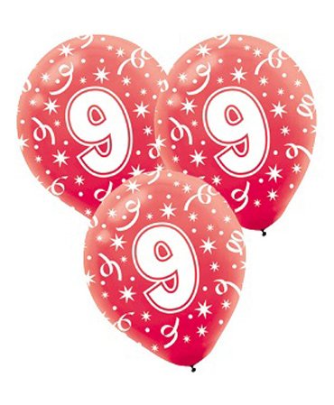 Funcart Number 9 Balloons - 10 Pieces-picture-6