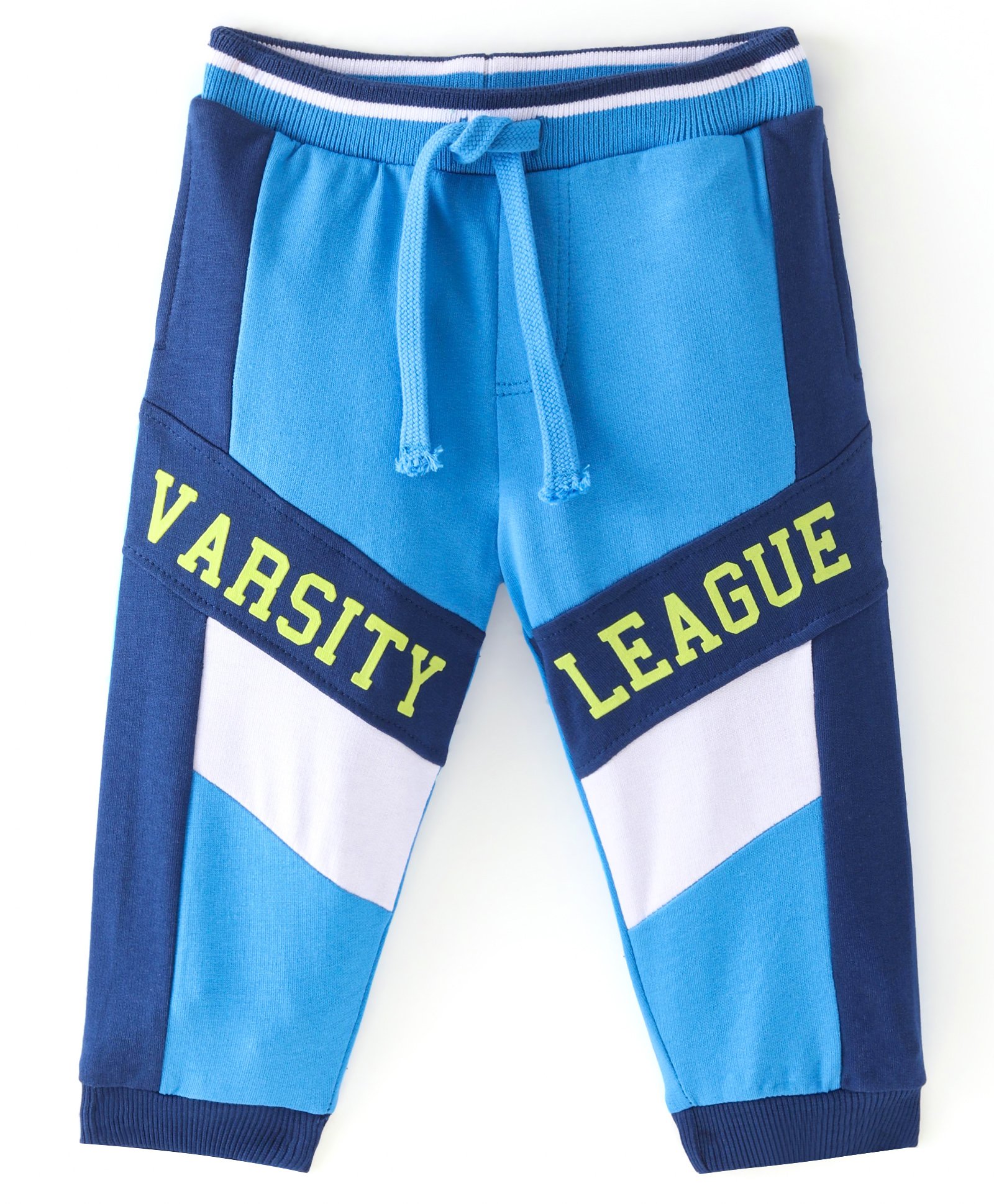 Babyhug Cotton Looper Full Length  Track Pants Text Print - Blue-picture-13