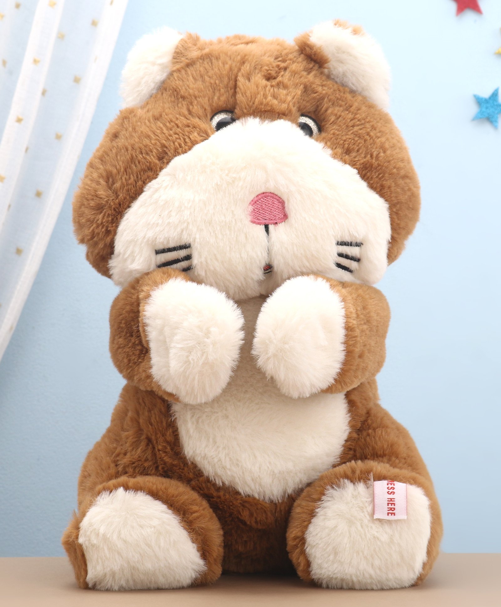Aarohi Toys Clapping Mouse Brown- Height 26.5 cm-image-19
