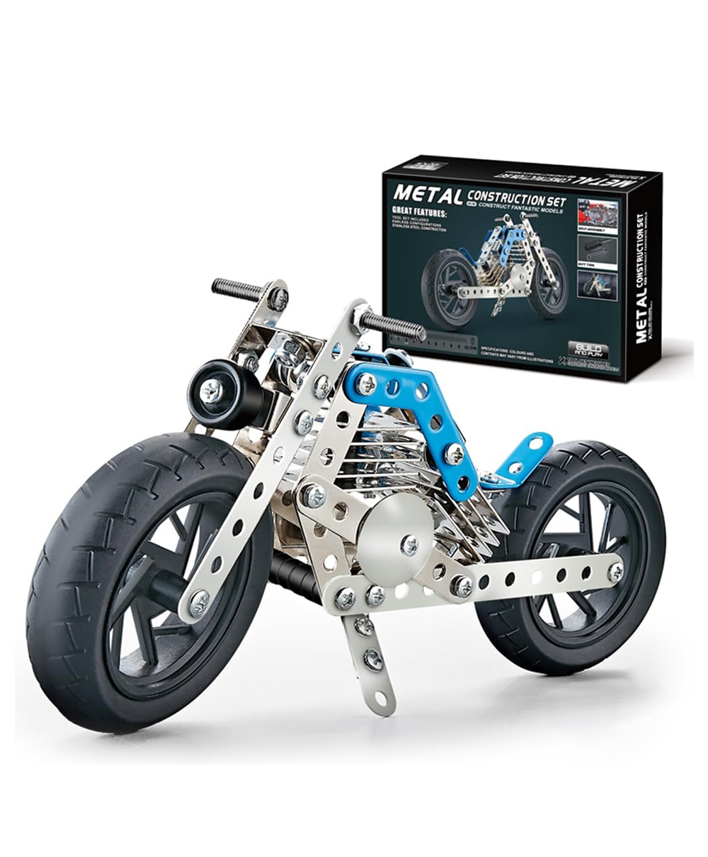 Elecart DIY Retro Style Motorcycle Collectible Metal Assembled Model Kit STEM Educational Building Toys - 140 Pcs-picture-16
