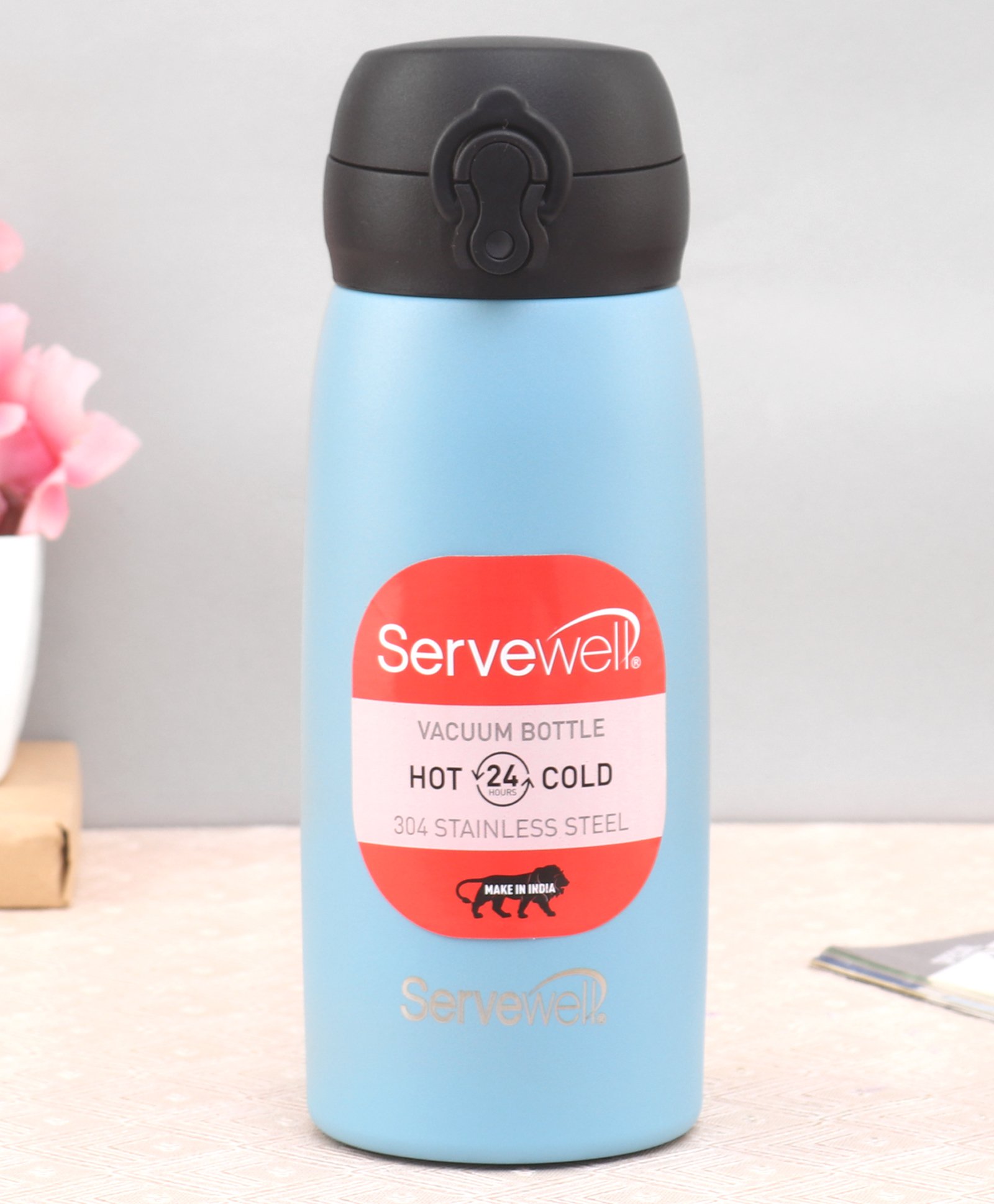 Servewell Pride Vacuum Bottle Pastel Blue - 415 ml-image-40