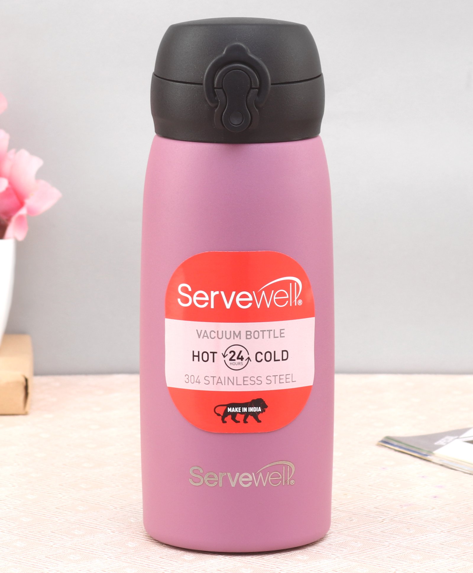 Servewell Pride Vacuum Bottle Pastel Purple - 415 ml-image-8