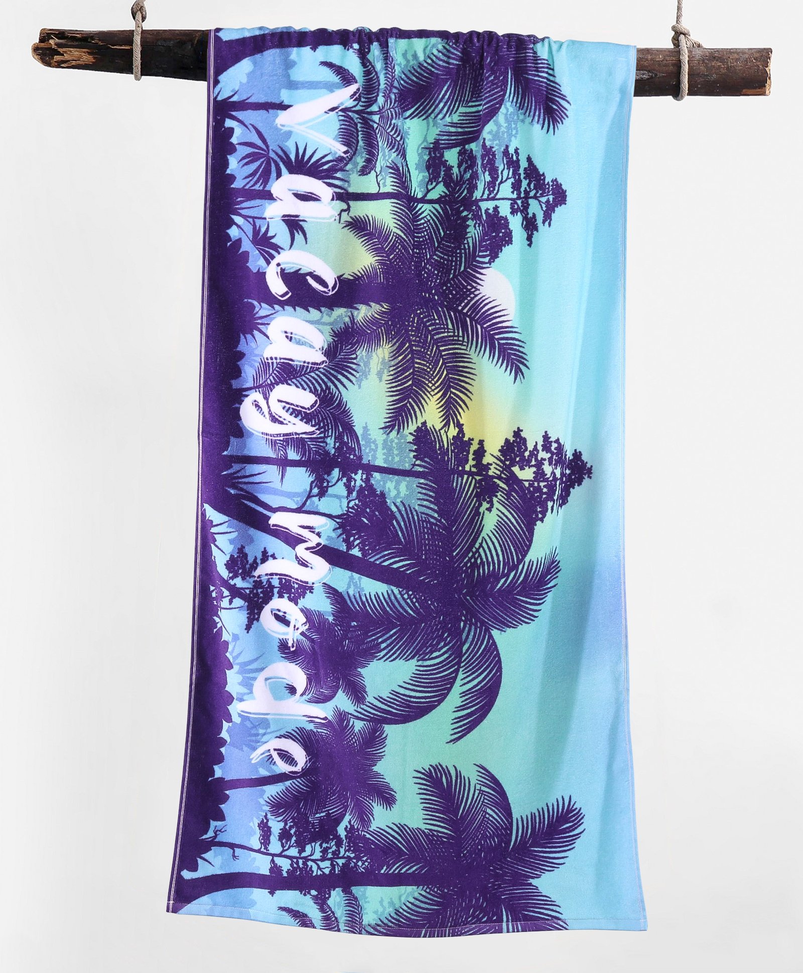 Pine Kids Cotton Woven Towel Tropical Print L 124.5 x B 61 cm - Multicolour-picture-18