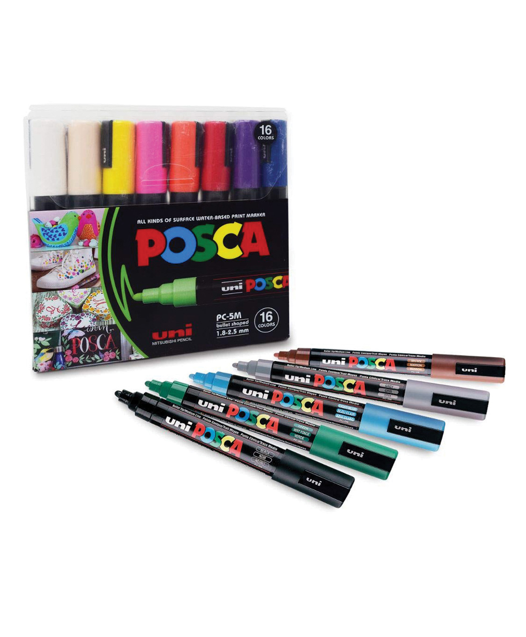 Uni-ball Posca 5M Marking Pen - Pack Of 1, 16 Pcs Set-image-32