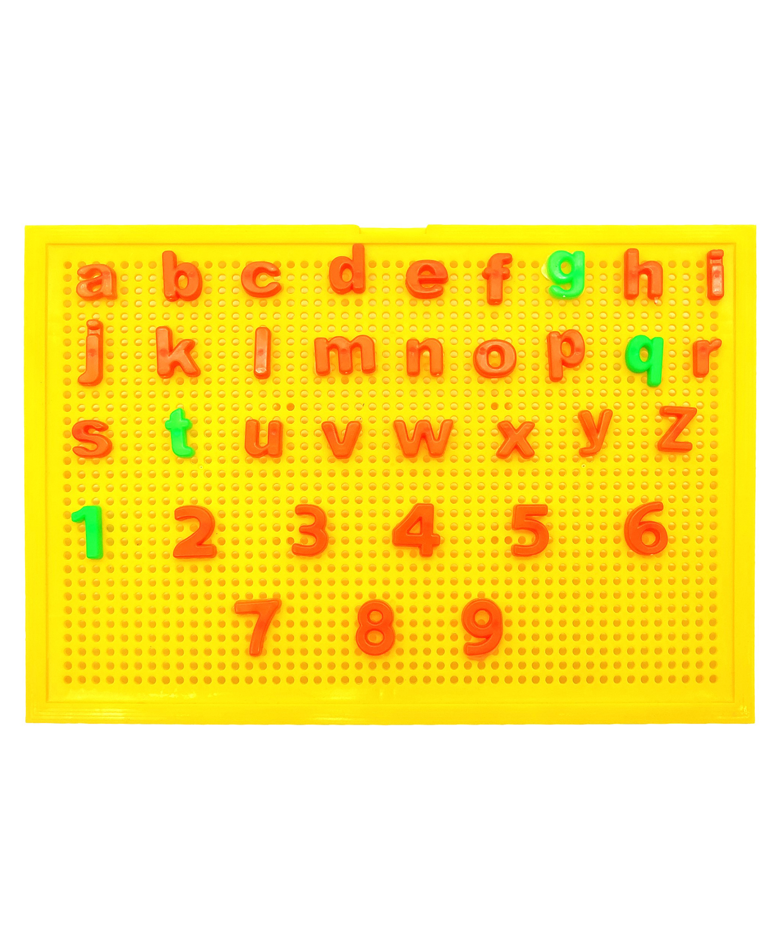 VGRASSP Alphabet And Number Platter Fun Learning Toy Set for Children with Plastic Board and 125+ Colorful Blocks - Endless Imagination And Learning - Color As Per Stock-picture-21