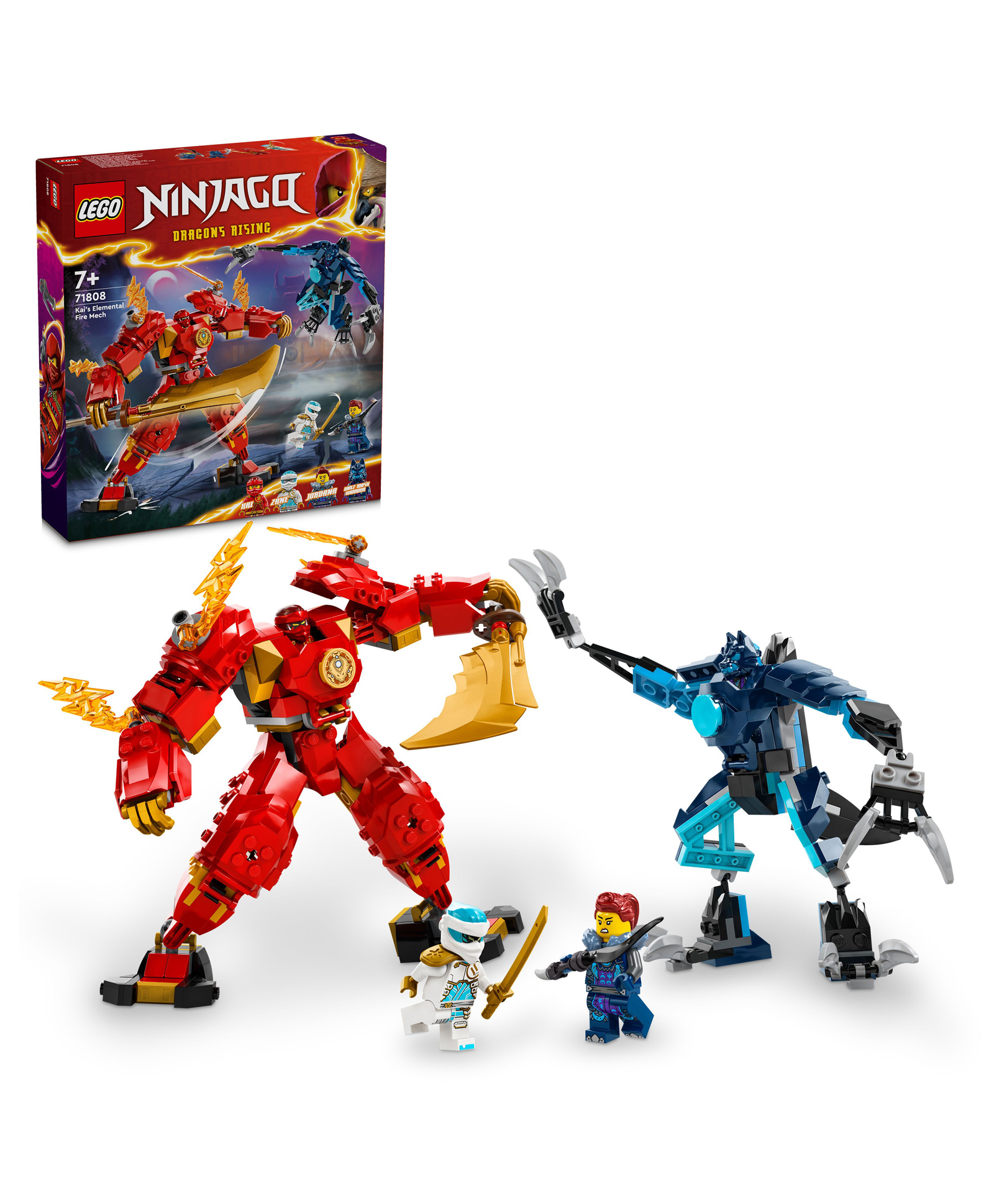 LEGO NINJAGO Kai's Elemental Fire Mech Toy 322 Pieces - 71808-picture-21