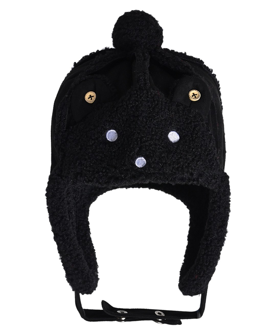 Kid-O-World Animal Face Detailed Cap - Black-picture-28