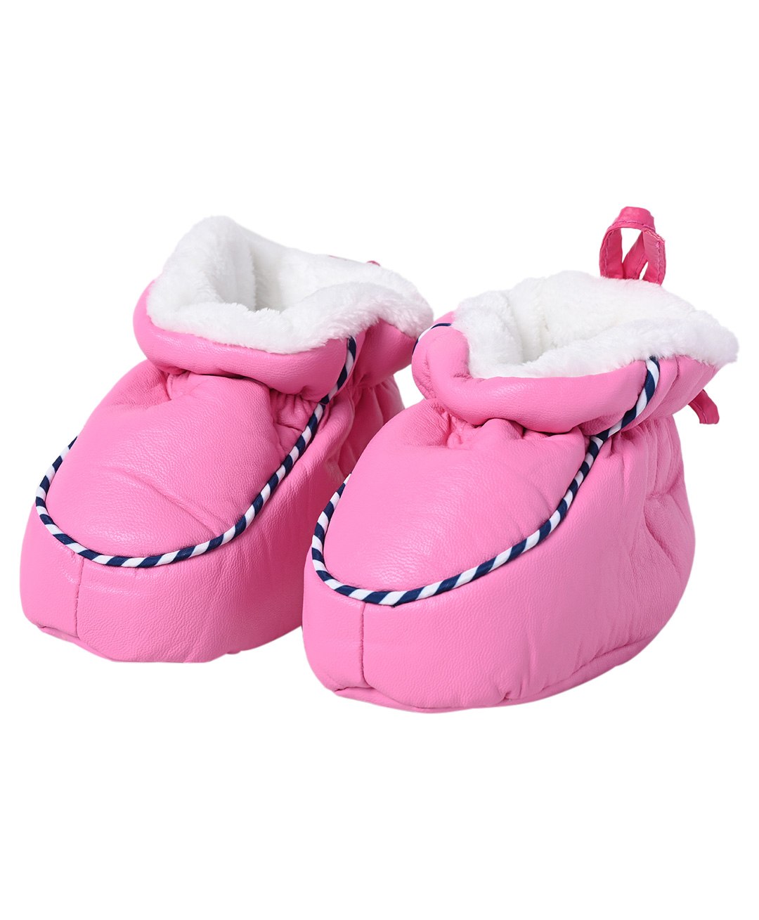 Kid-O-World Solid Leather Detailed Booties - Dark Pink-picture-19