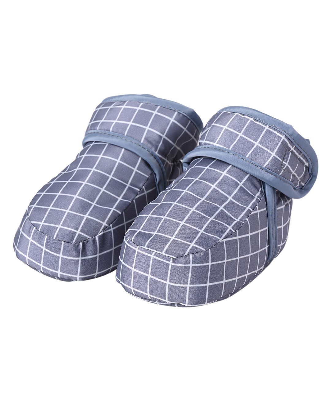 Kid-O-World Checks Booties - Grey-image-26