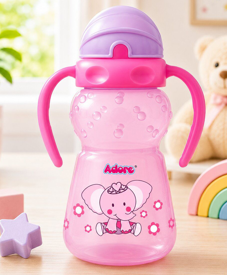 Adore Zing! The Amazing Straw Sipper with Twin Handle- Flip N Sip- 300ml-image-22