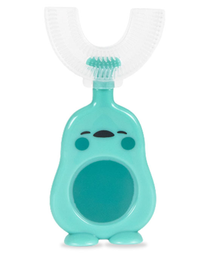 Chinmay Kids U-Shaped Toothbrush Food Grade Material And Attractive Cartoon Ultra Soft Toothbrush (Blue)-image-30