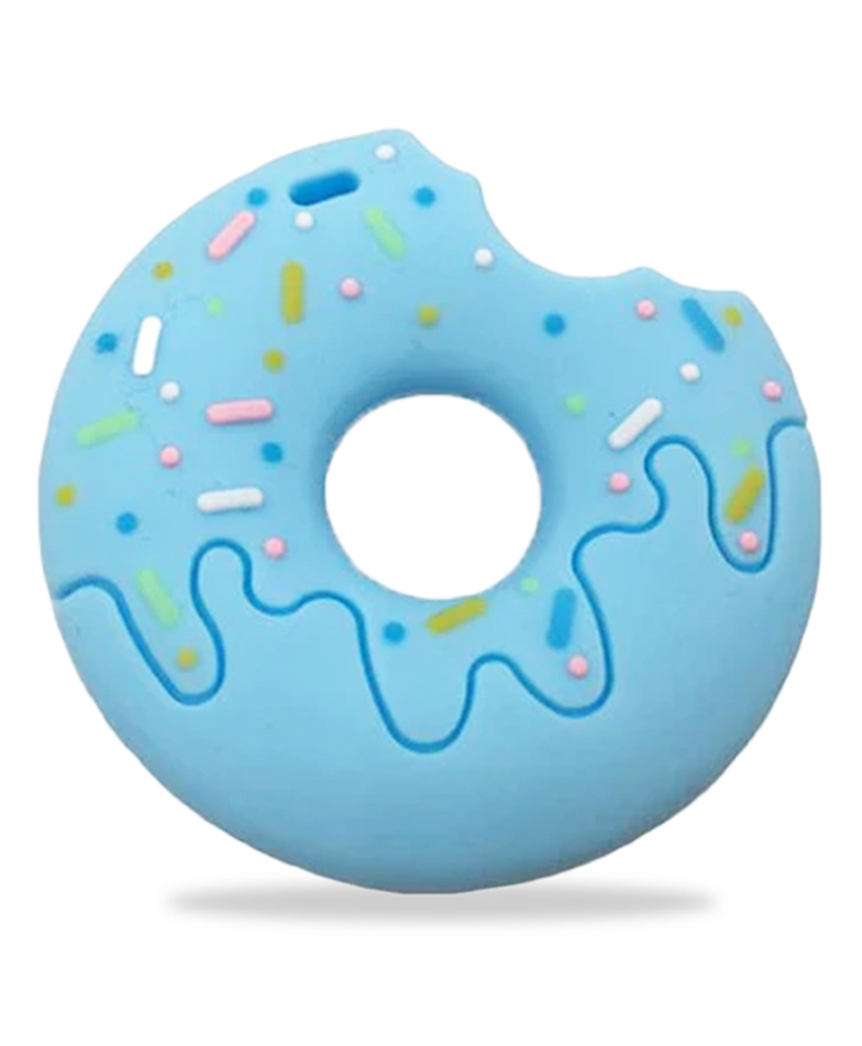 Chinmay Kids Baby Food Grade Bpa Free Customized Food Shape Silicone Donut Teether (Blue)-image-19