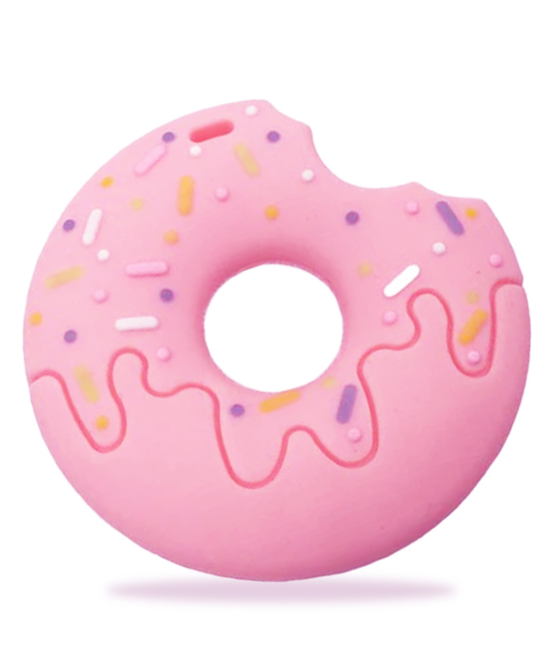 Chinmay Kids Baby Food Grade Bpa Free Customized Food Shape Silicone Donut Teether (Purple)-image-30