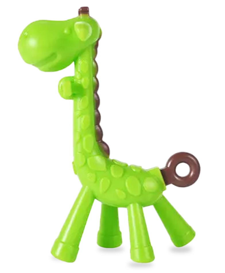Chinmay Kids Silicone Baby Teether Giraffe Shape Baby Teething Toy Cartoon BPA Free Teether (Green)-image-8