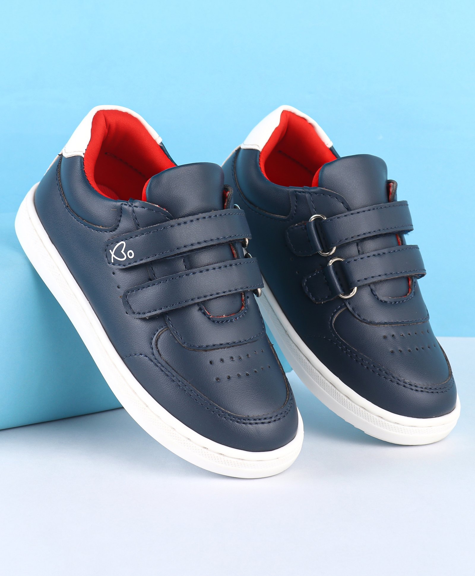 Babyoye Velcro Closure Solid Color Casual Shoes - Blue-picture-32
