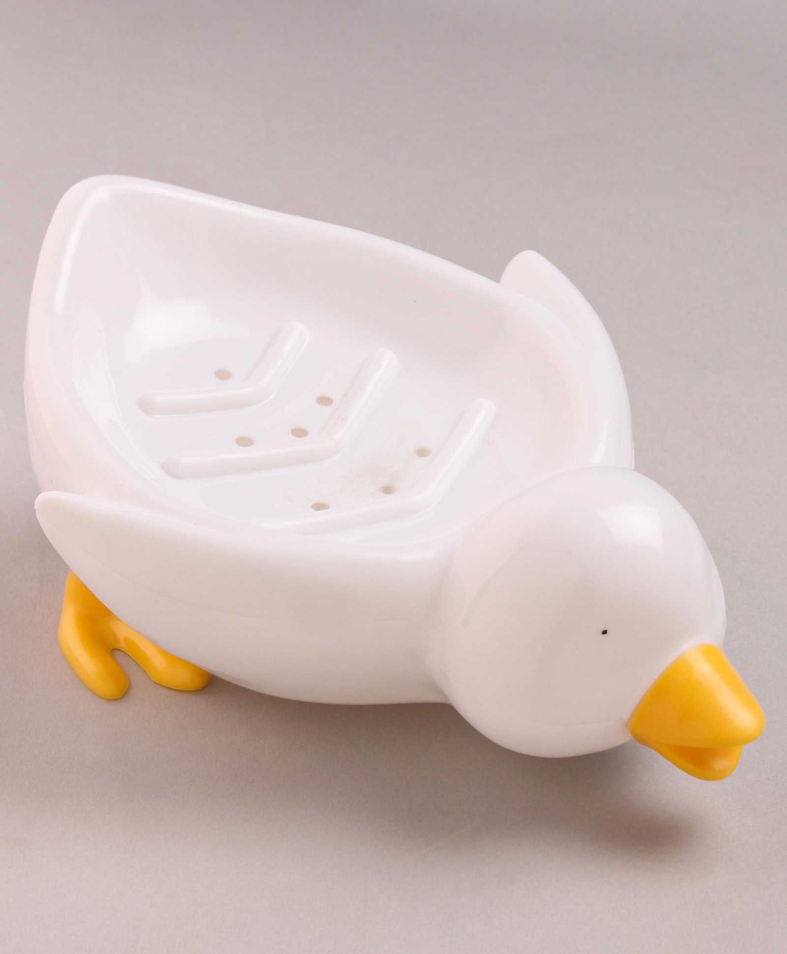 fab n funky Soap Case Duck Shape - White-picture-27