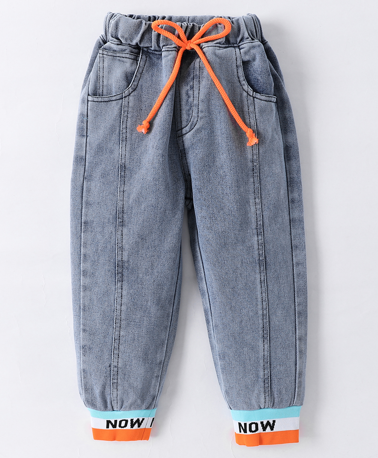 Kookie Kids Full Length Washed Jeans - Blue-picture-10