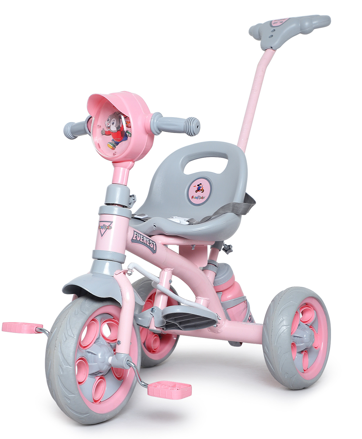funride Fun Ride Tricycle Kids Musical Plug and Play Parental Control Handle Sipper,Seat Belt,Eva Tyre -Trike for Indoor and Outdoor-Boys and Girls Up to 25 Kg-Pink-picture-17