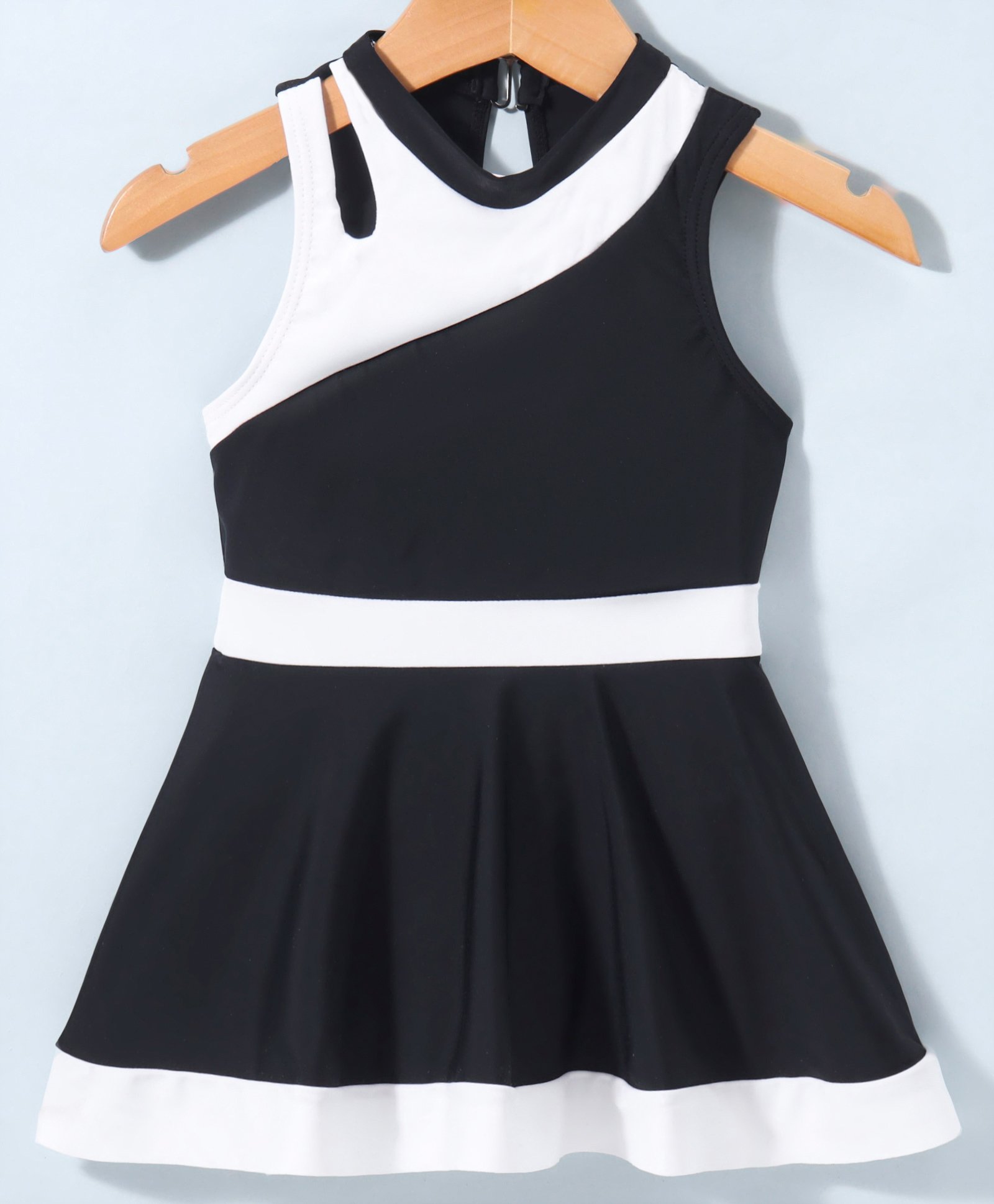 Kookie Kids Sleeveless  Frock Swimsuit Solid Colour - Black-image-20