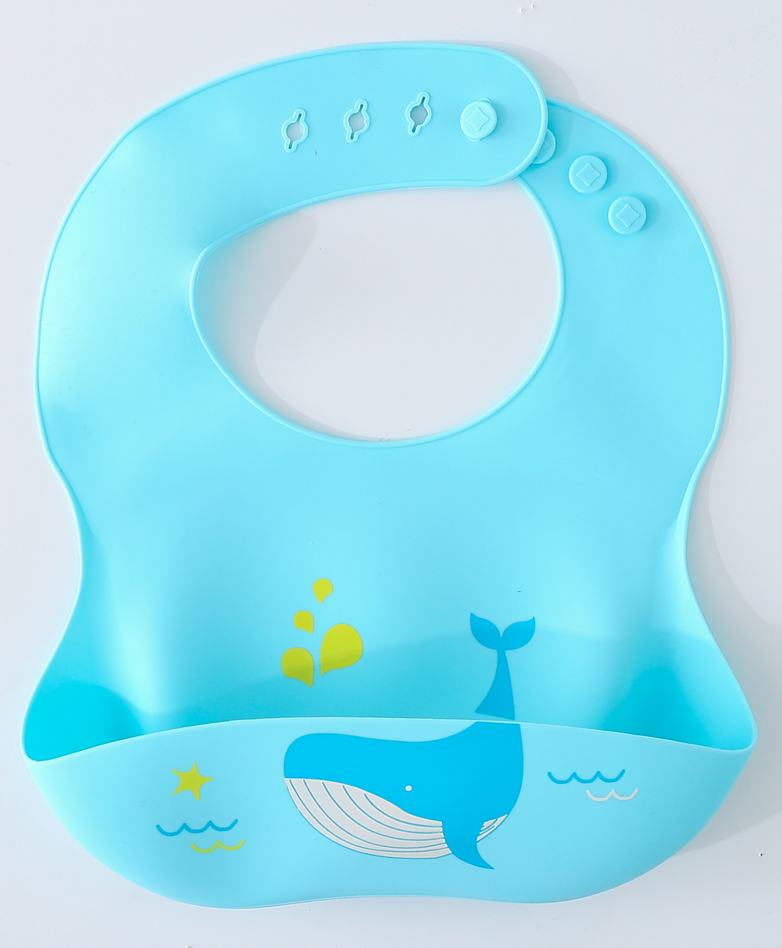 fab n funky Silicone Bib With Shark Print-  Blue-picture-25