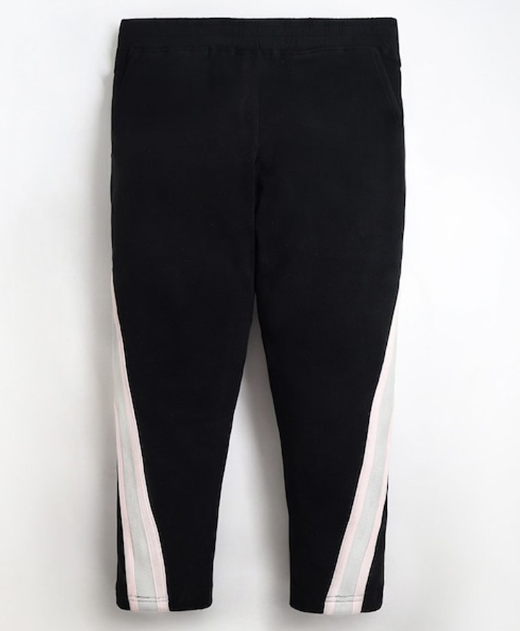 Cherry Crumble By Nitt Hyman Side Tape Detailed Pant - Black-image-5