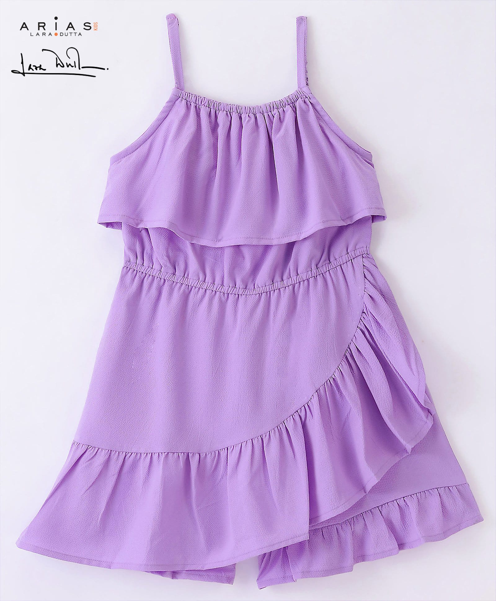 arias by lara dutta Arias Seersucker Singlet Sleeve Elasticated Waist Jumpsuits With Lining - Purple-picture-22