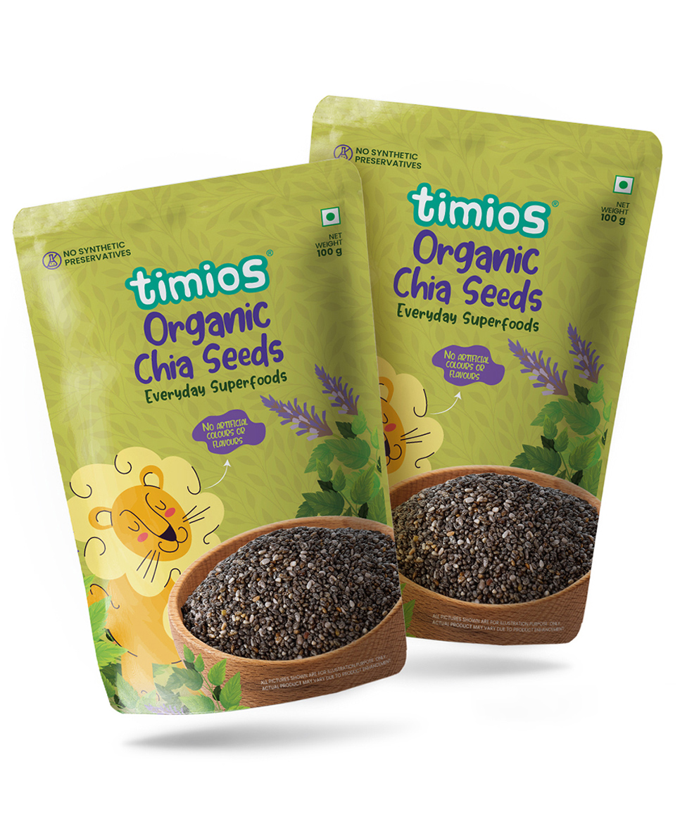 timios 100% Organic Immunity Booster Chia Seeds Pack of 2 - 100 g Each-image-35