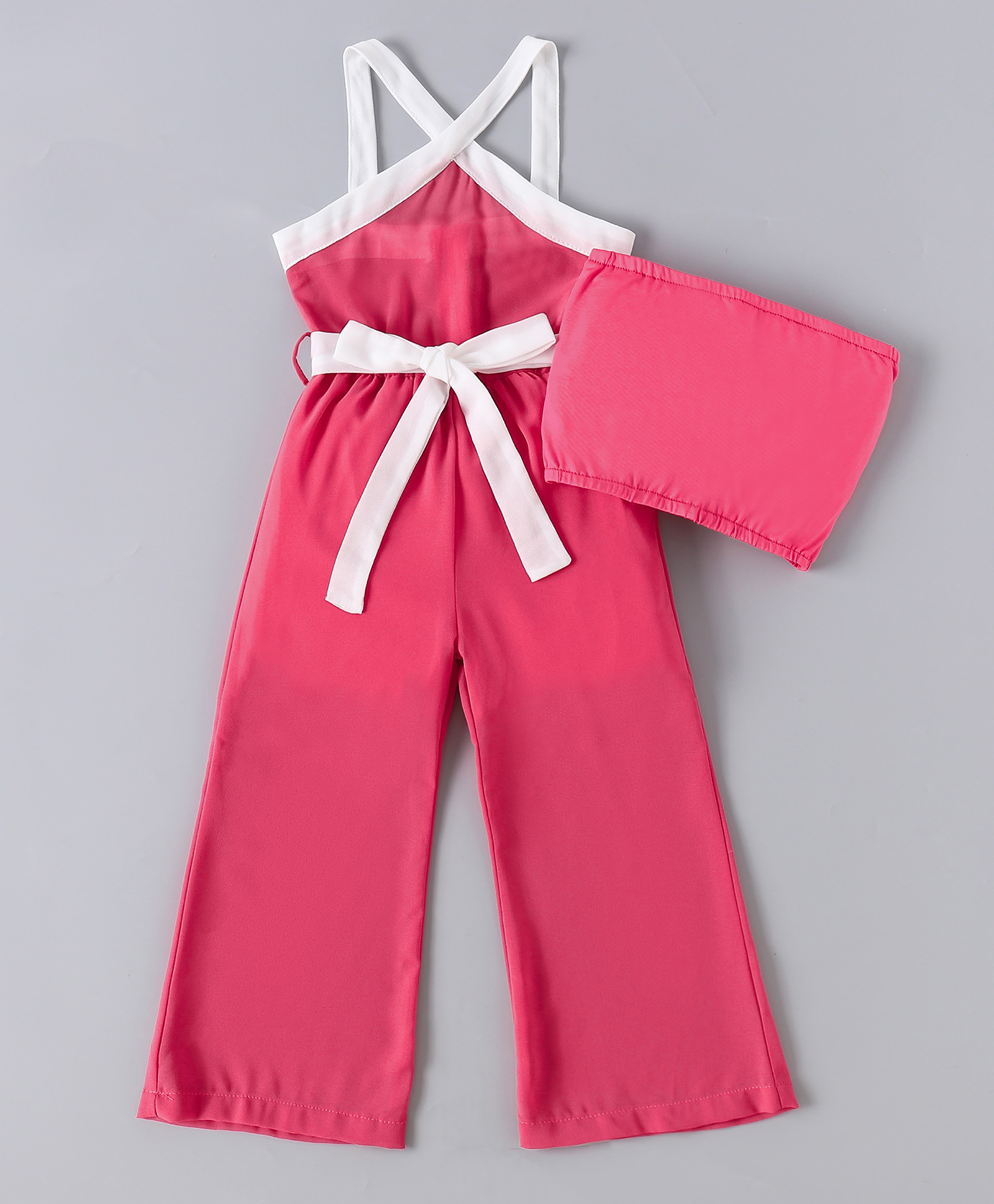 Kookie Kids Sleeveless Jumpsuit - Dark Pink-image-48