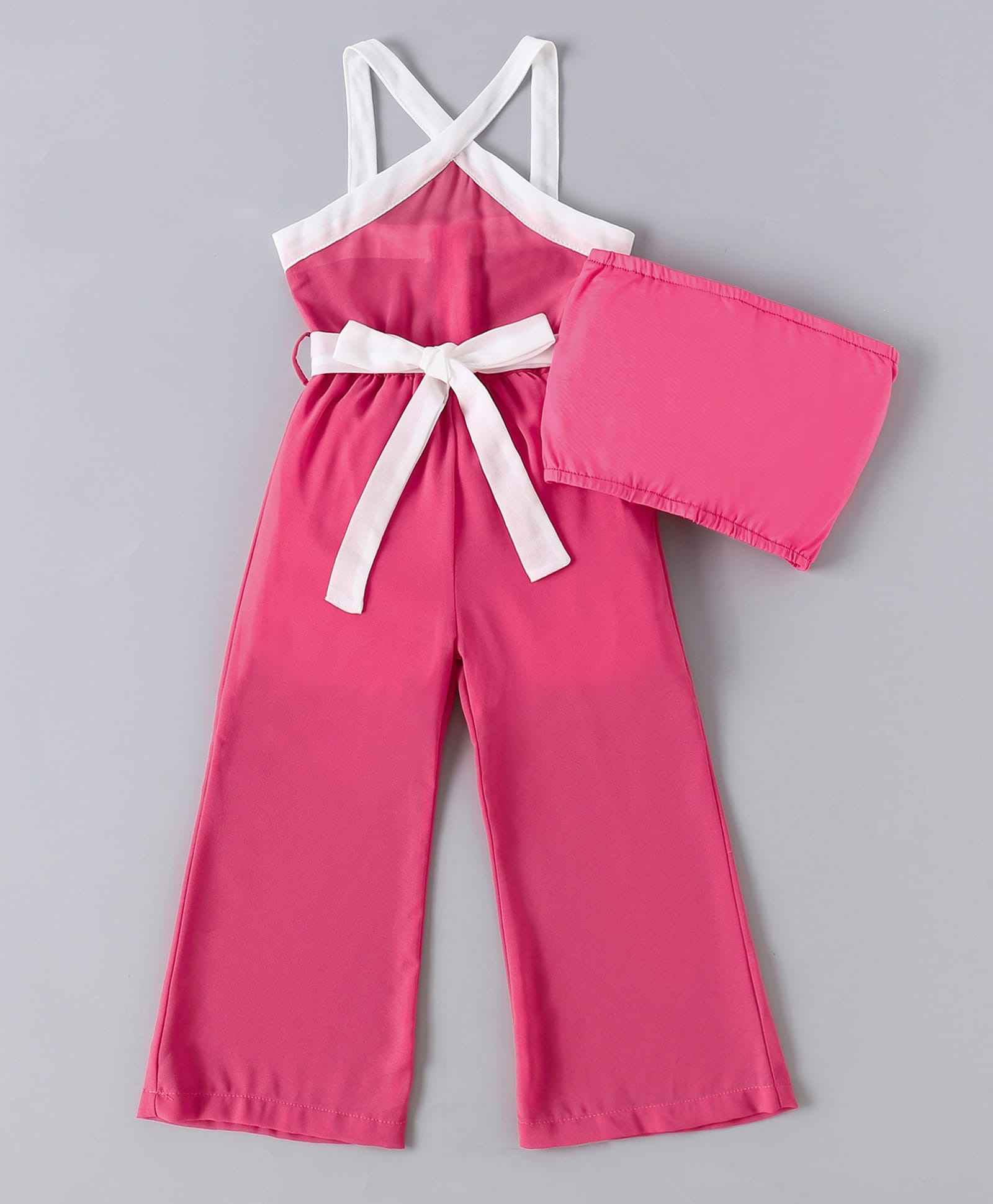 Kookie Kids Sleeveless Jumpsuit - Dark Pink-picture-12