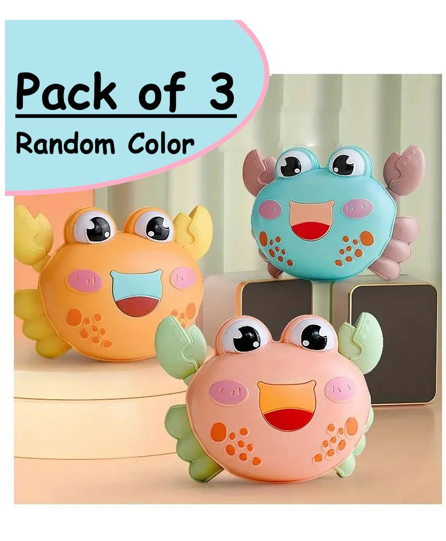 ADKD Press to Go Inertial Cute Crawling Crab Toy for Kids Pack of 3-  (Color May Vary)-picture-17