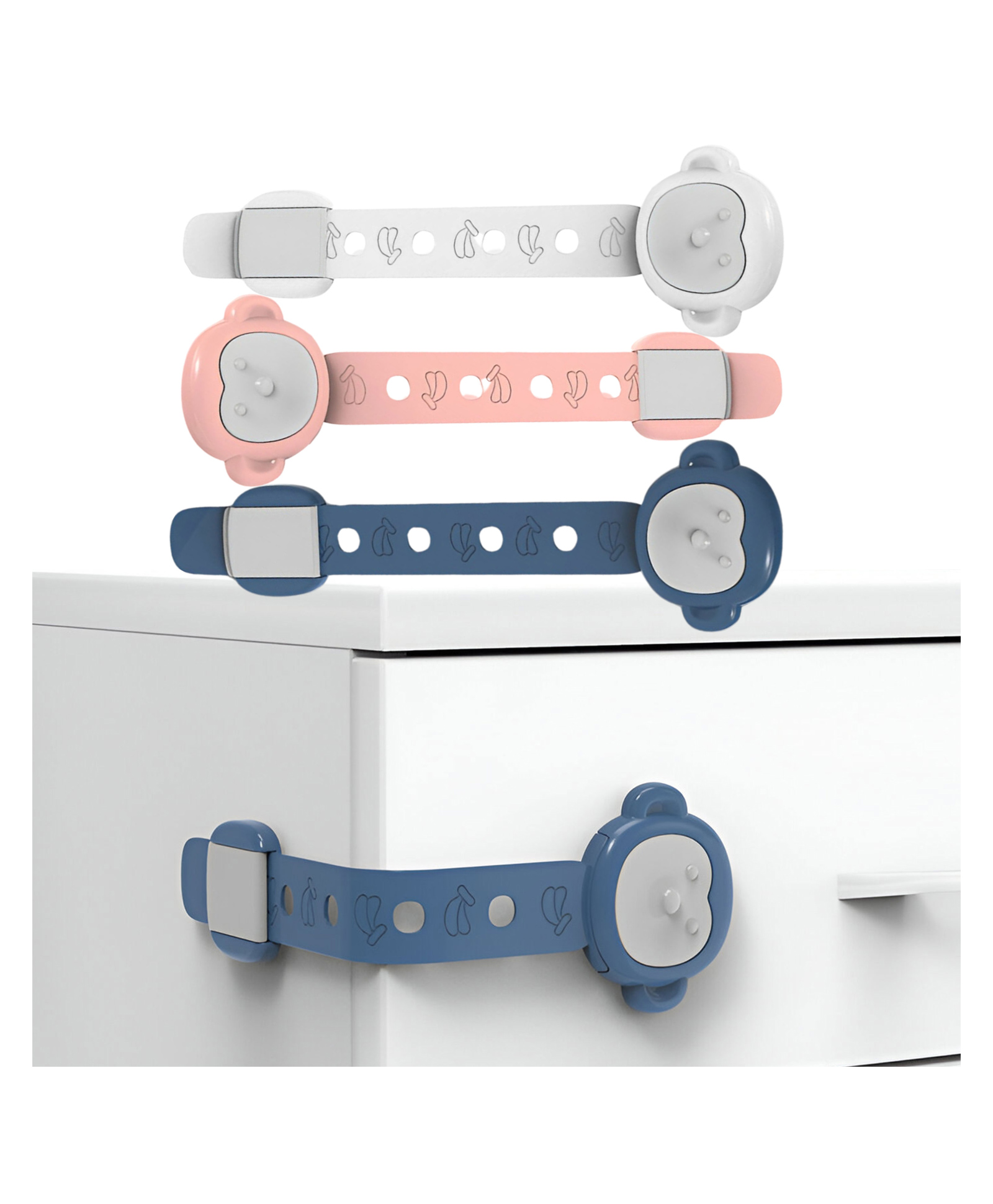 Bembika Child Safety Lock For Fridge, Drawers, Cupboard, Cabinet, Window Safety Monkey Design Multi Color - 3 Pcs-picture-6