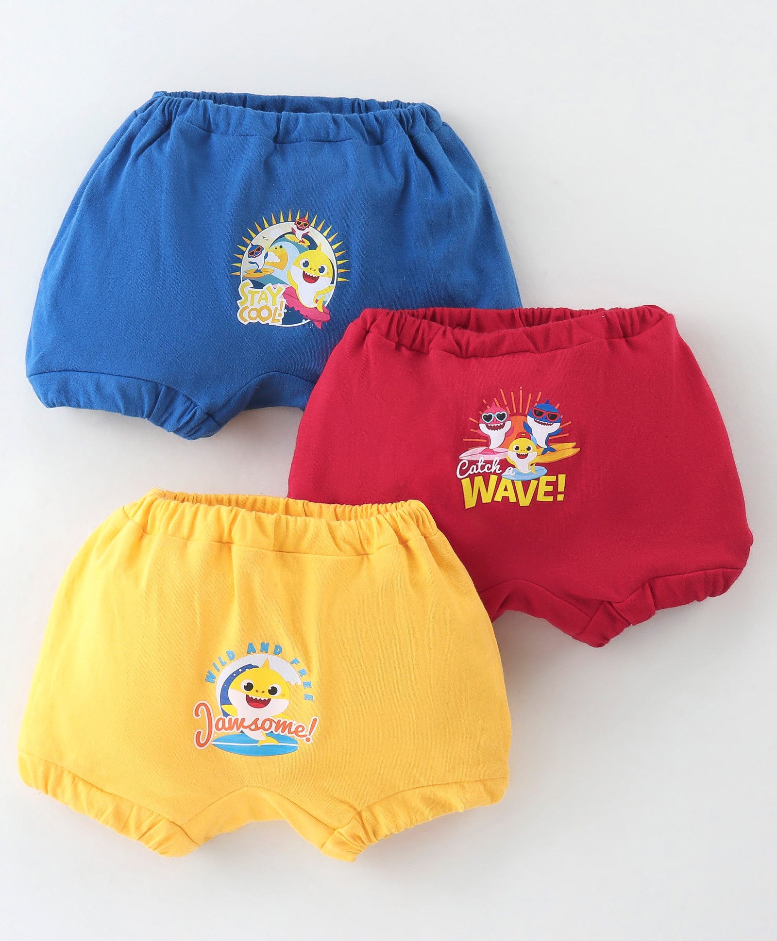 Bodycare Cotton Knit Boxer Fish Print Pack of 3 - Red Blue & Yellow-image-19