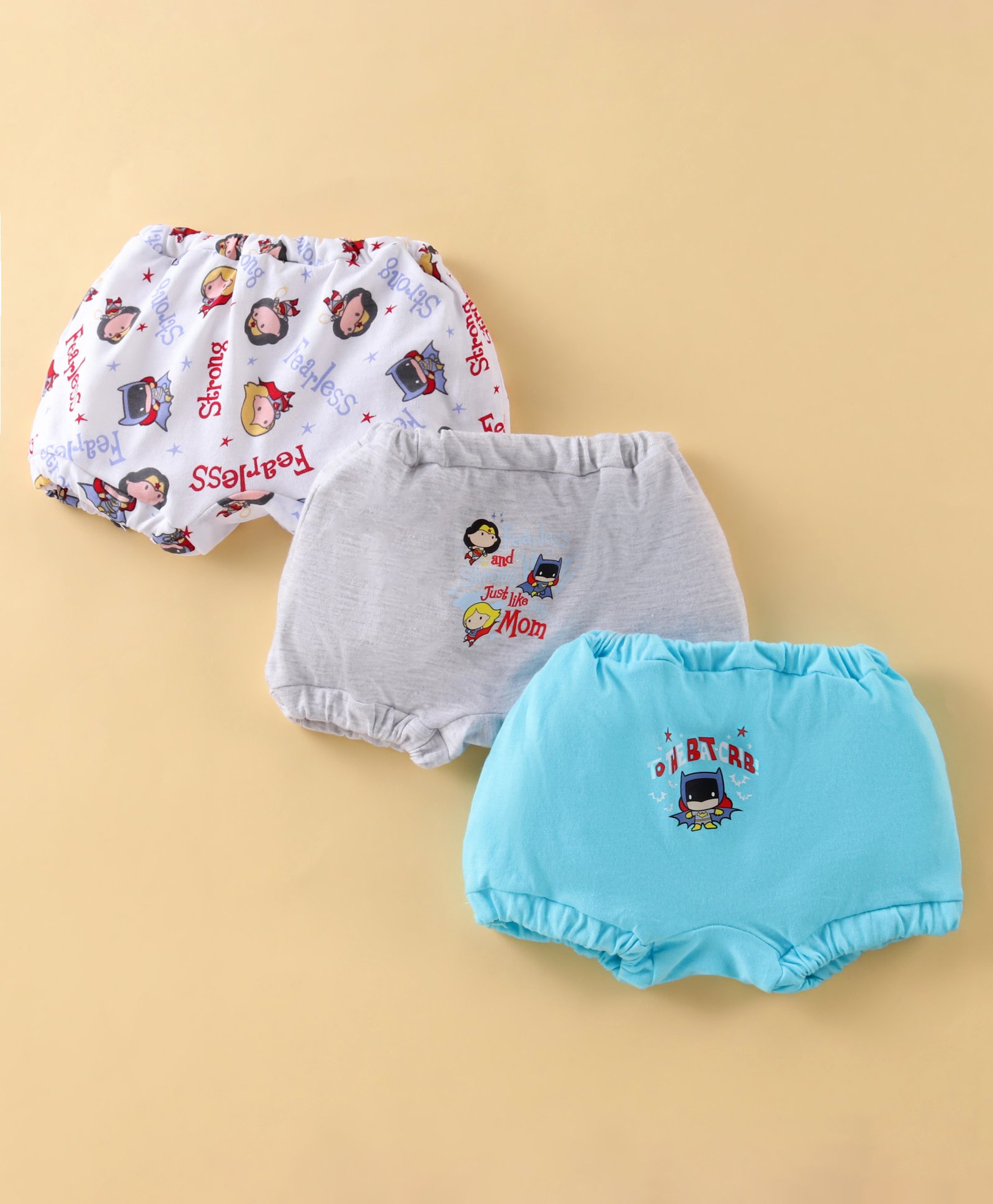 Bodycare Cotton Briefs Cartoon Print  Pack of 3 - Blue Grey & White-image-36