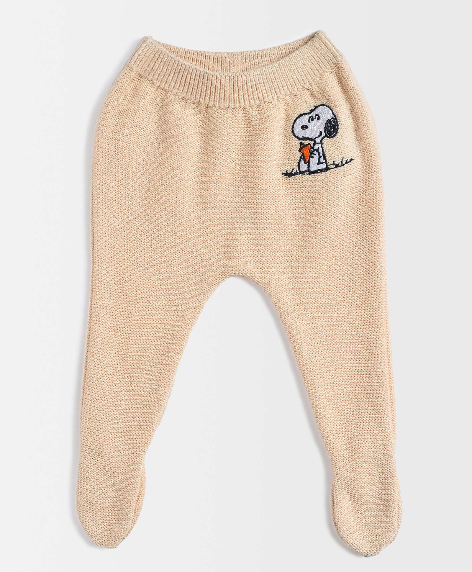 Mi Arcus Peanuts Featuring Character Embroidered Leggings - Peach-image-7