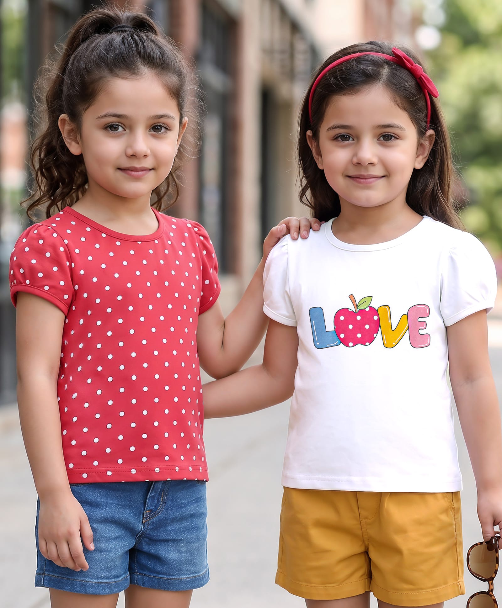 Babyhug 100% Cotton Knit Half Sleeves T-Shirts with Text & Polka Dot Graphics Pack Of 2 - Multicolour-image-39