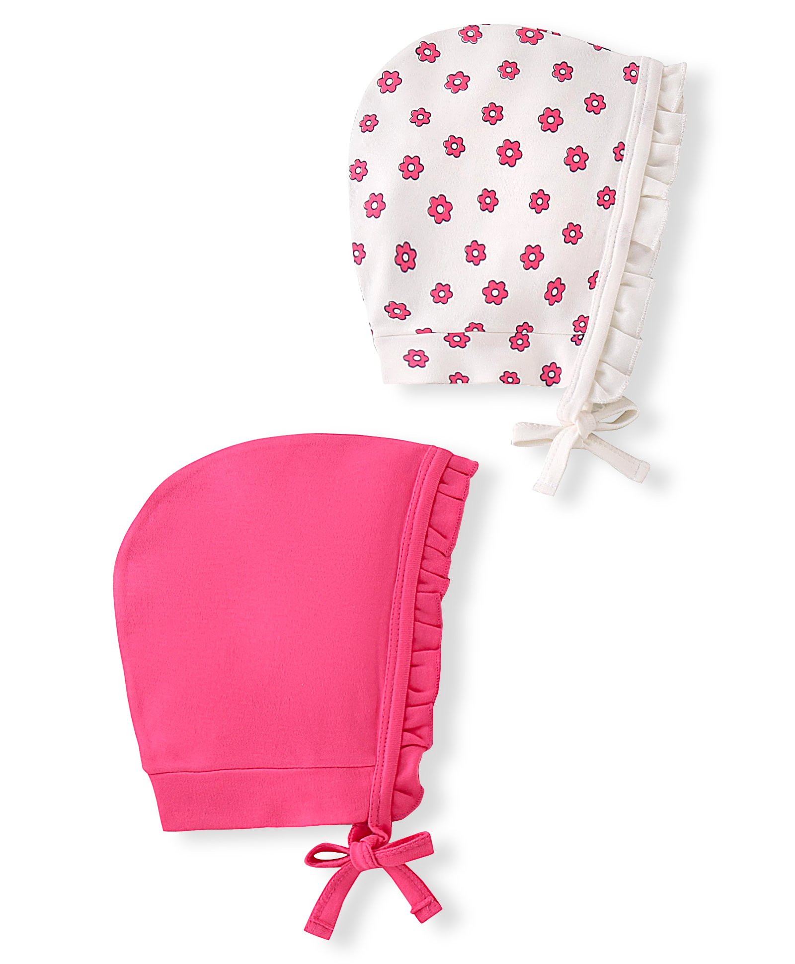 Doodle Poodle 100% Cotton Caps with Floral Print Sangaria Sunset Pink  & Bright White - Diameter 10.5 cm-picture-36