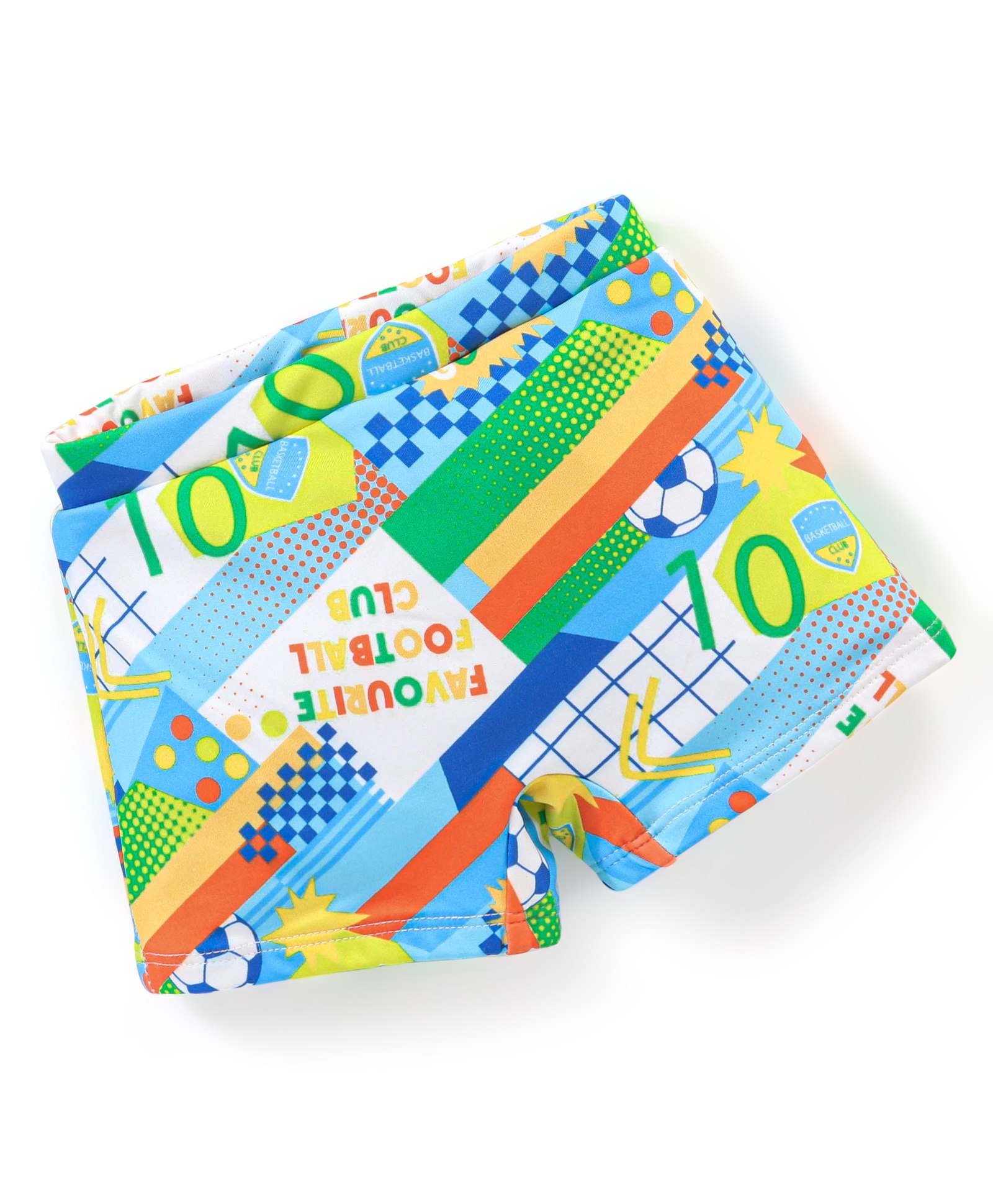 Babyhug Swimming Trunks Sports Themed Print- Multicolour-picture-13