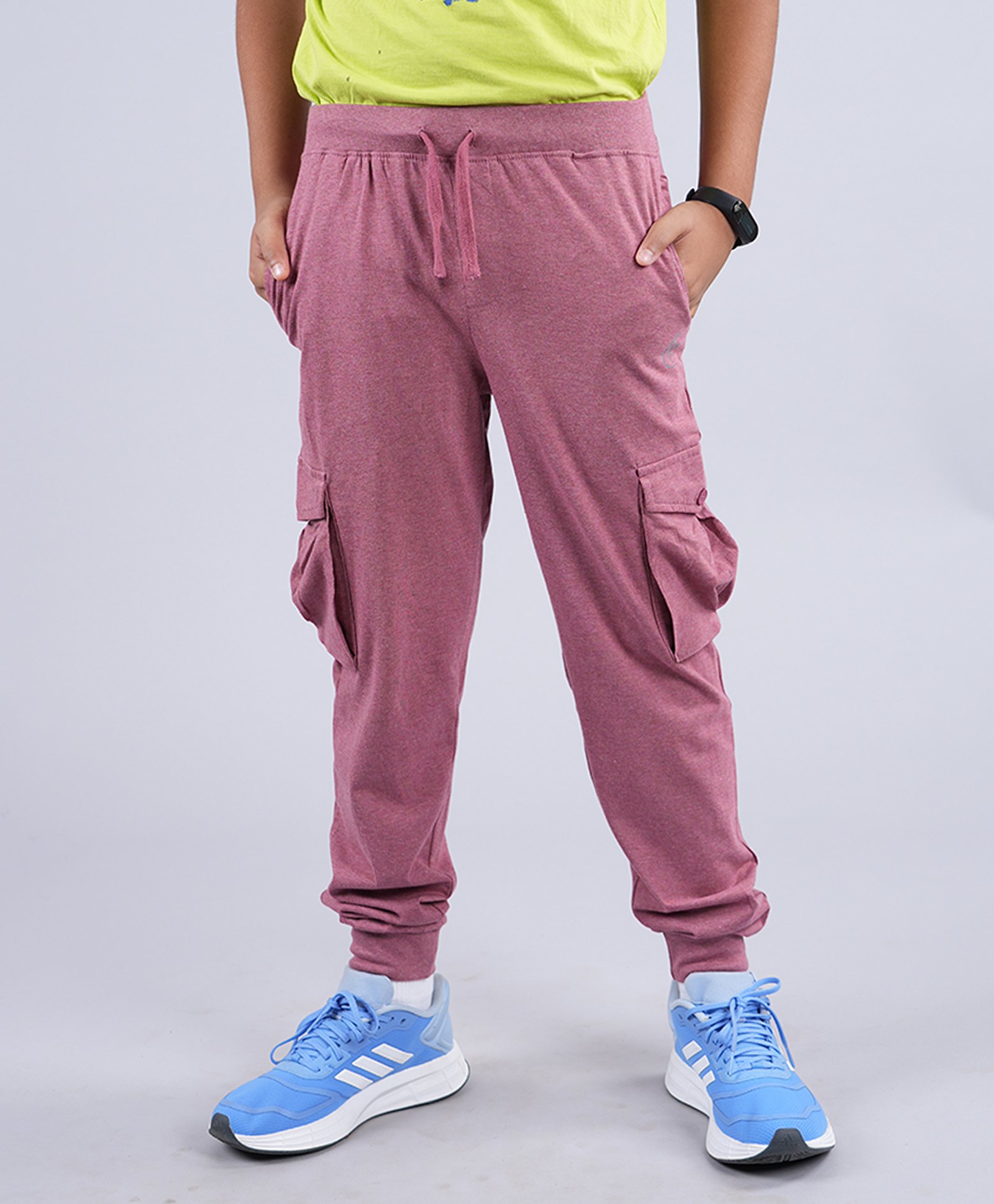 Kiddopanti Solid  Cargo Track Pant - Rust-picture-27
