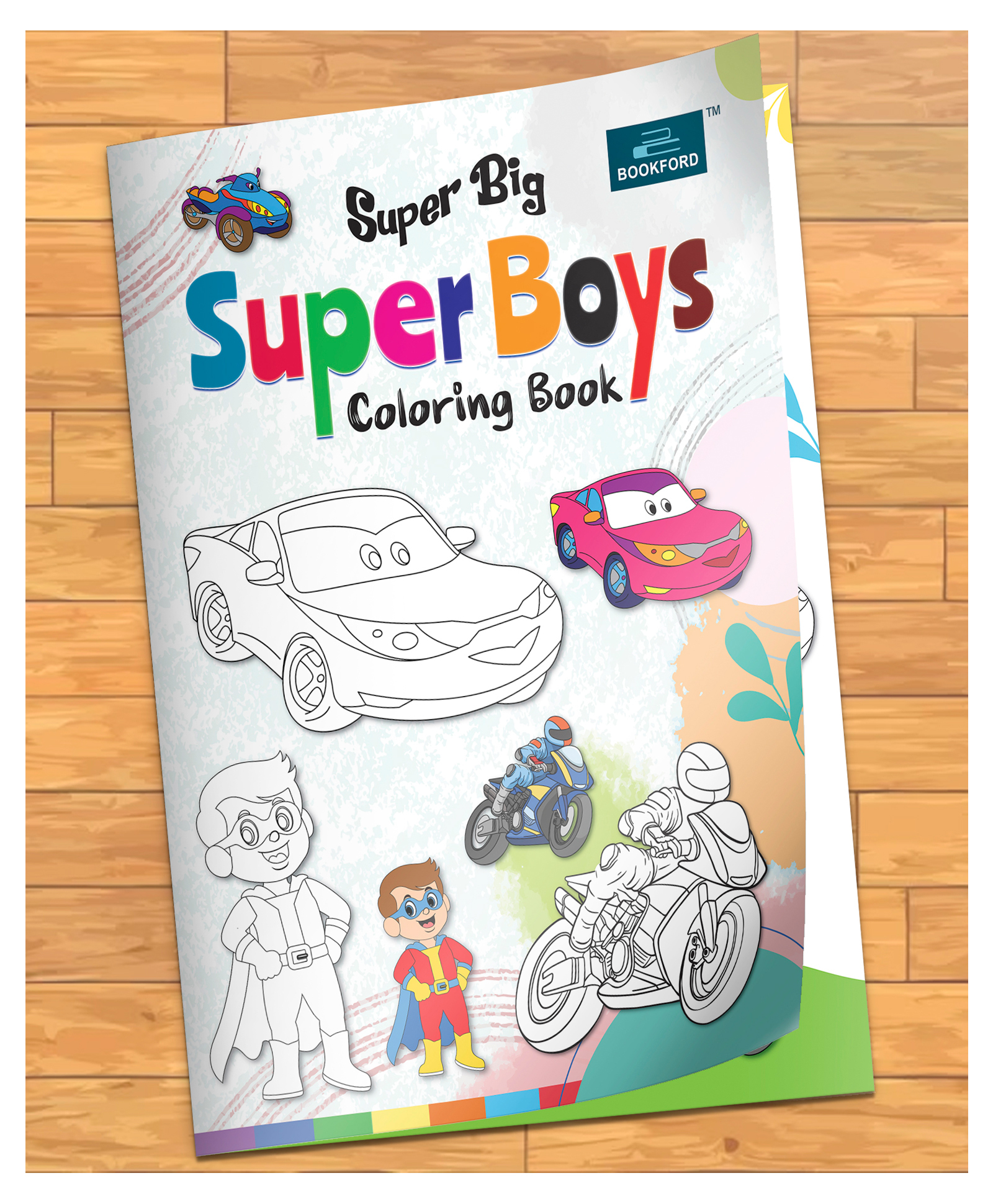 bookford publications Super Big Coloring Book - Super Boys For Kids-picture-16