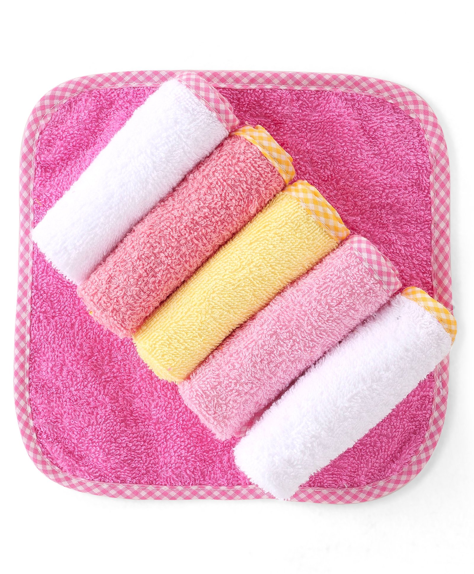 Babyhug Terry Woven Hand & Face Towel Pack Of 6 L 25.4 x B 25.4 cm - Multicolour-picture-11