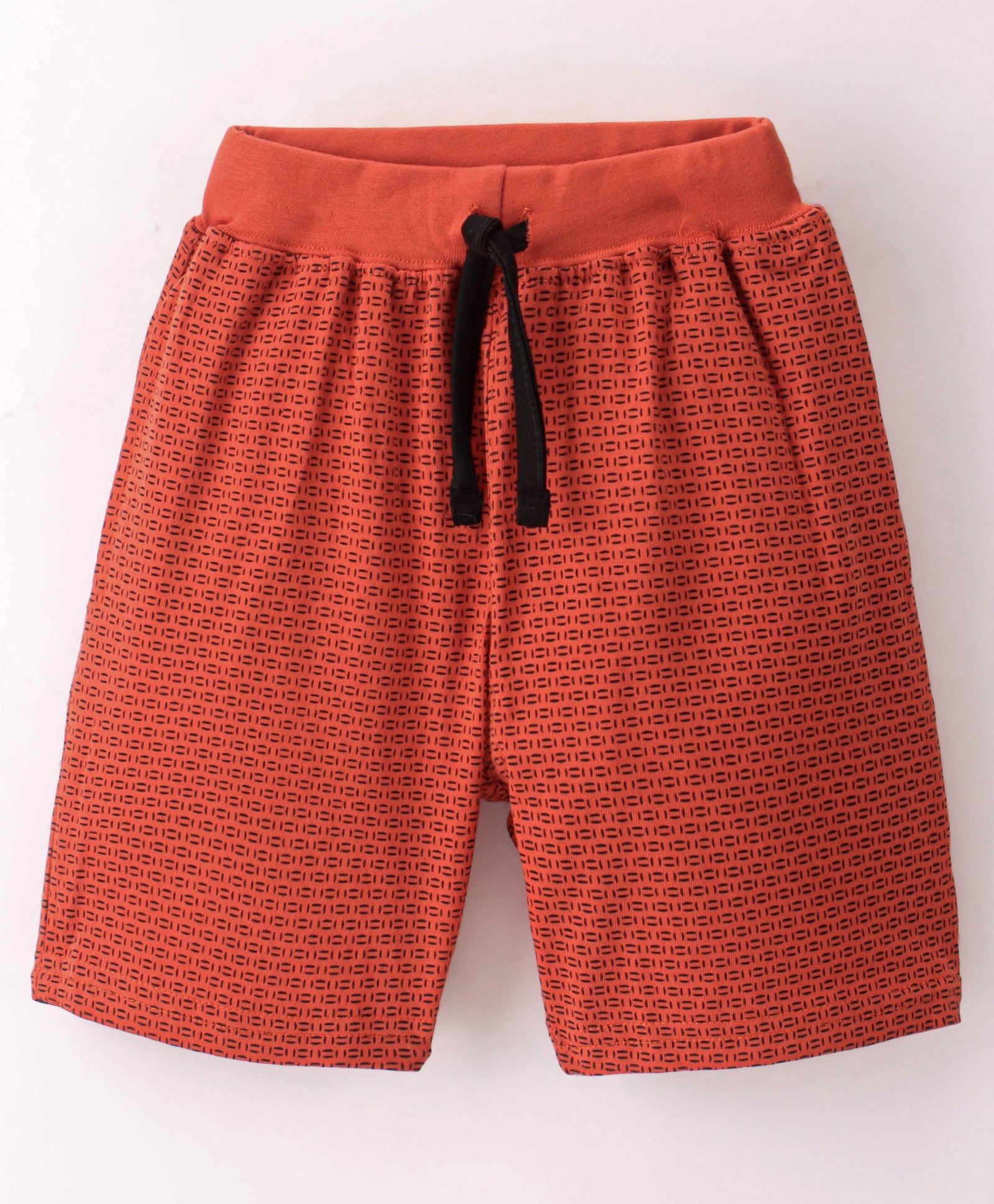 Fido Single Jersey Knit Above Knee Length Printed Shorts -Red-picture-13